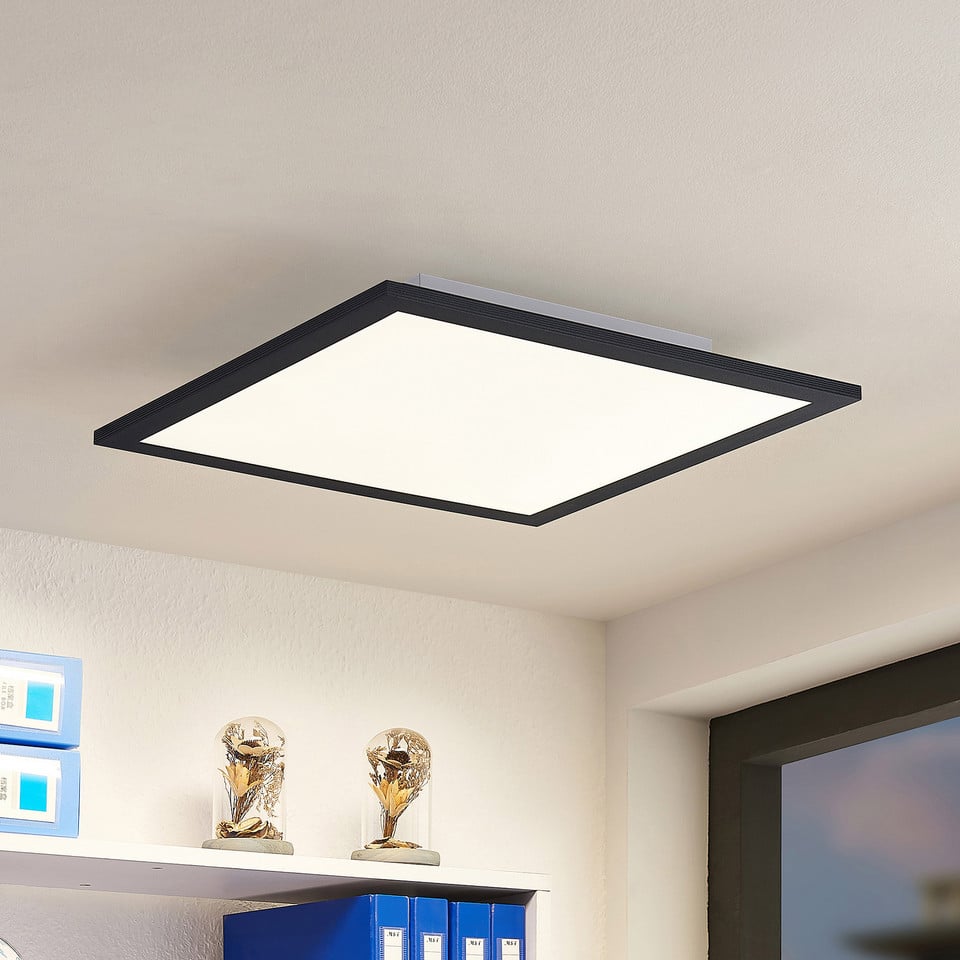 Lindby Nelios Plafond LED 4000K 40x40, svart från Lindby