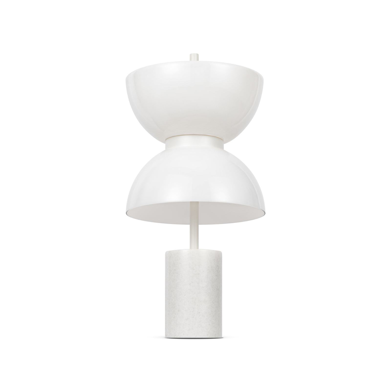 Maytoni LED table lamp Kyoto, white, height 46 cm, marble