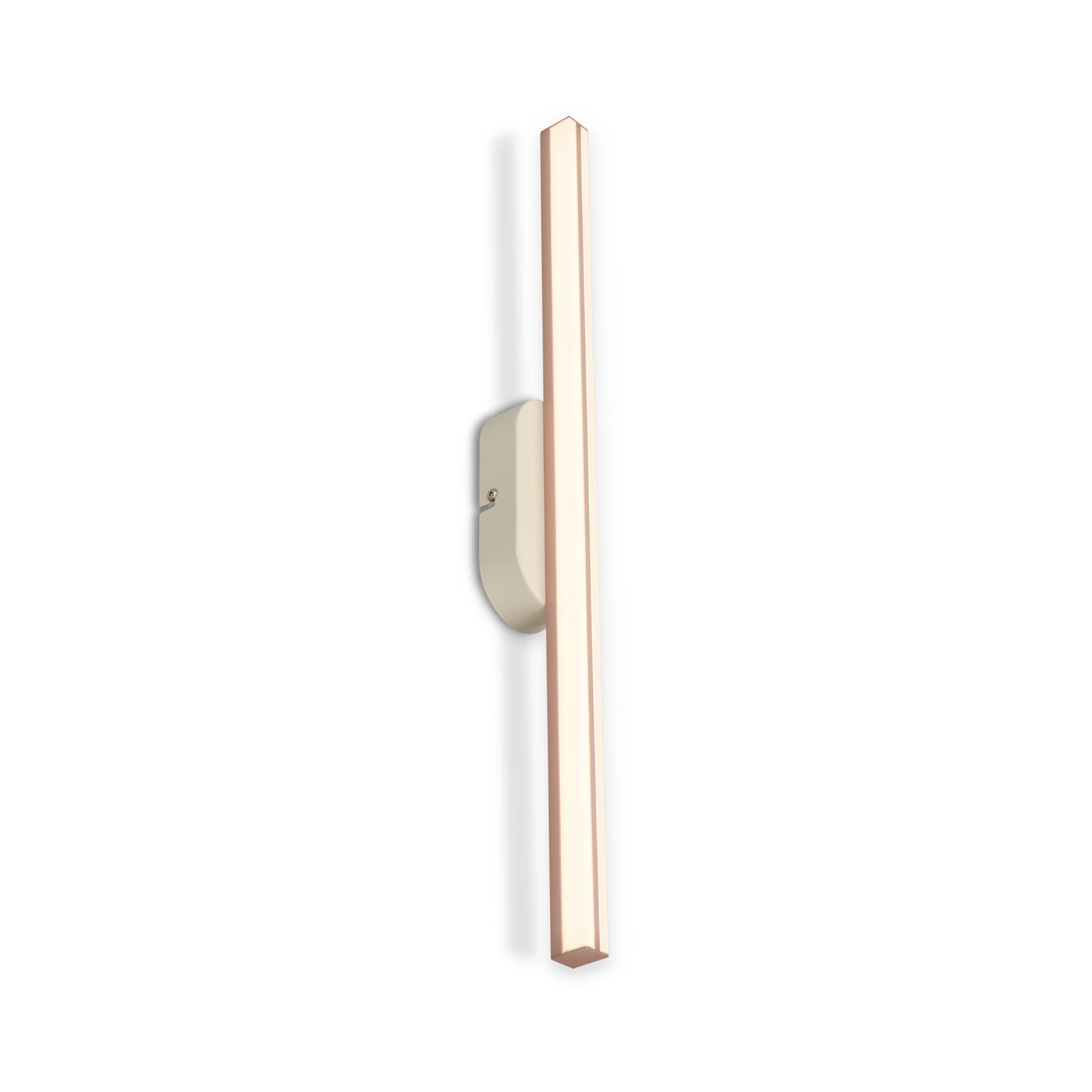 Ruth LED wall light, light grey/brown, height 60 cm, 3,000 K