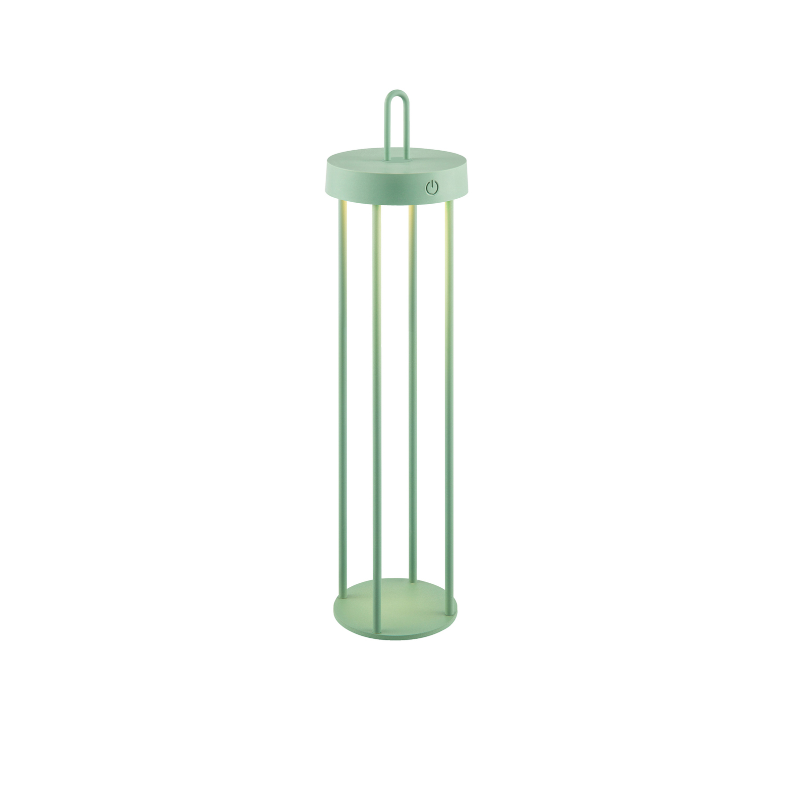 JUST LIGHT. Anselm LED-laetav laualamp, roheline, 50 cm, raud