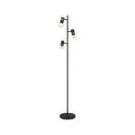 Lurone floor lamp, black, 3-bulb