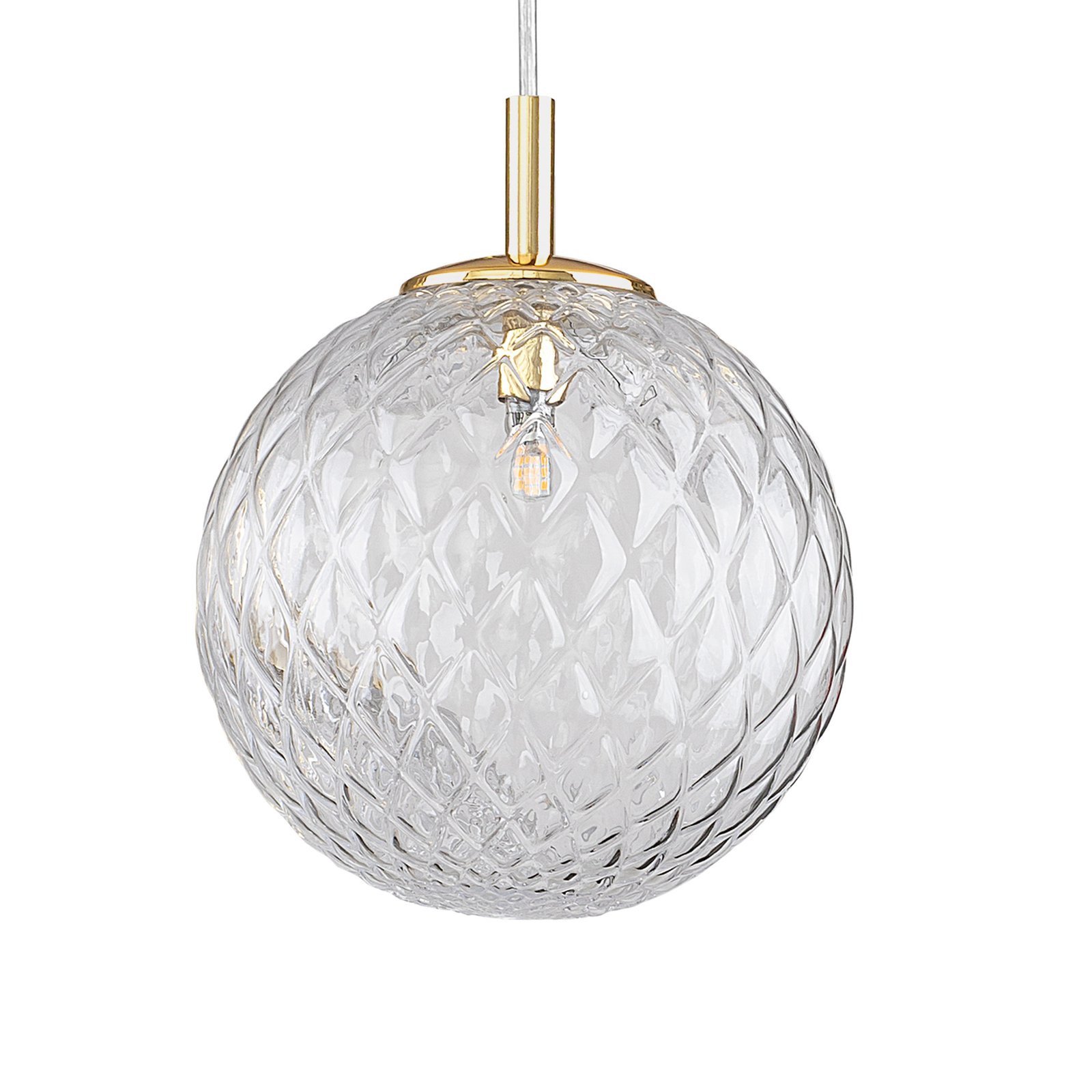 Cadix pendant light made of glass, 1-bulb, Ø 21 cm