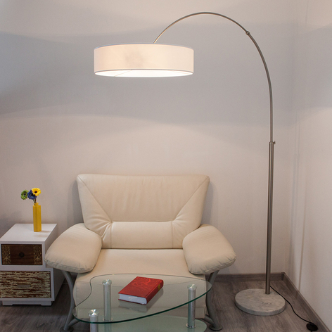 Shing - lampada da terra con diffusore in tessuto