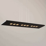 ICONE Confort LED hanging light, black and gold