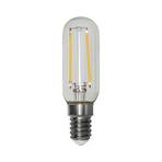 Lampadina LED a filamenti T25, E14, trasparente, 1,8 W, 2.700 K