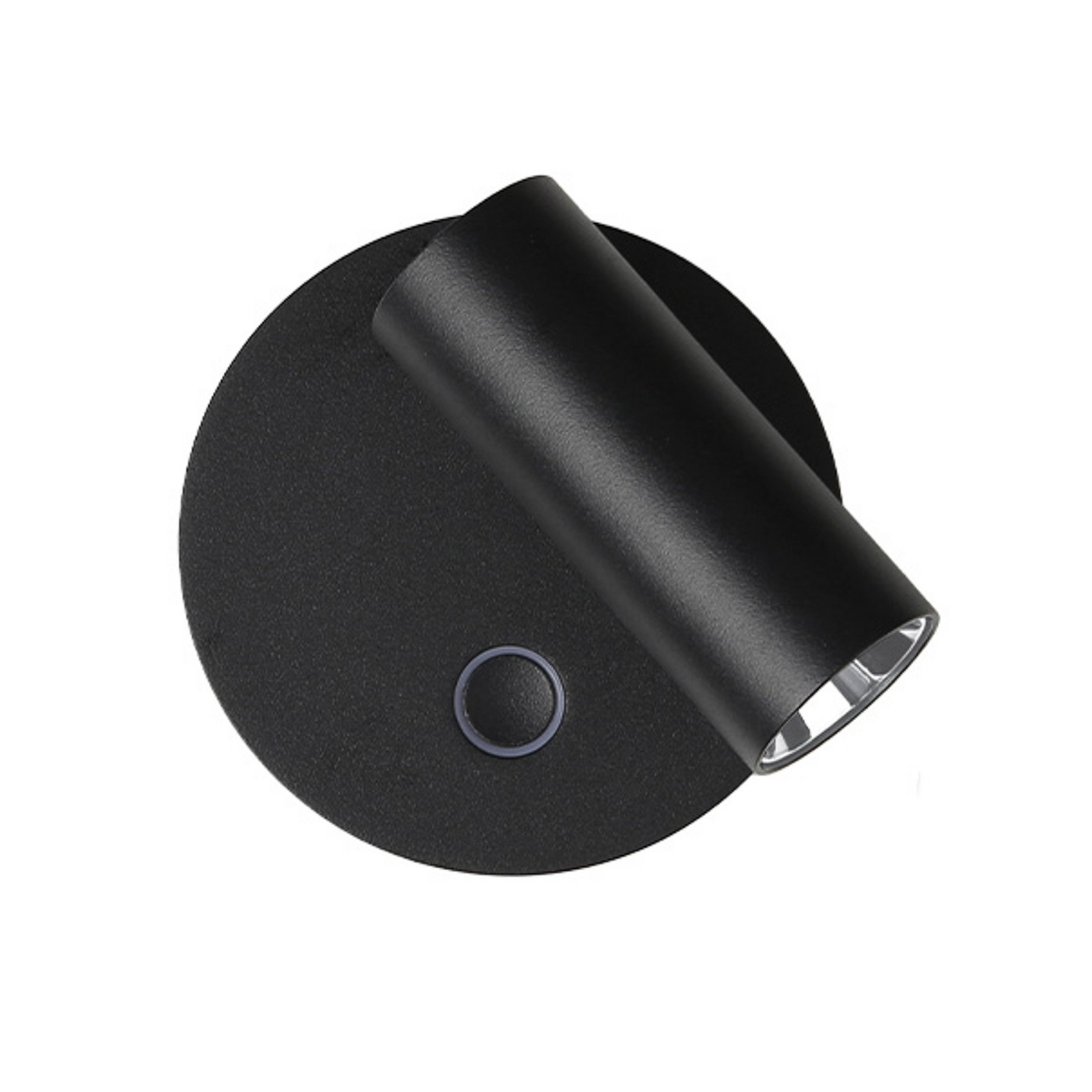 Applique murale LED Tara, noire, Ø 9 cm, métal