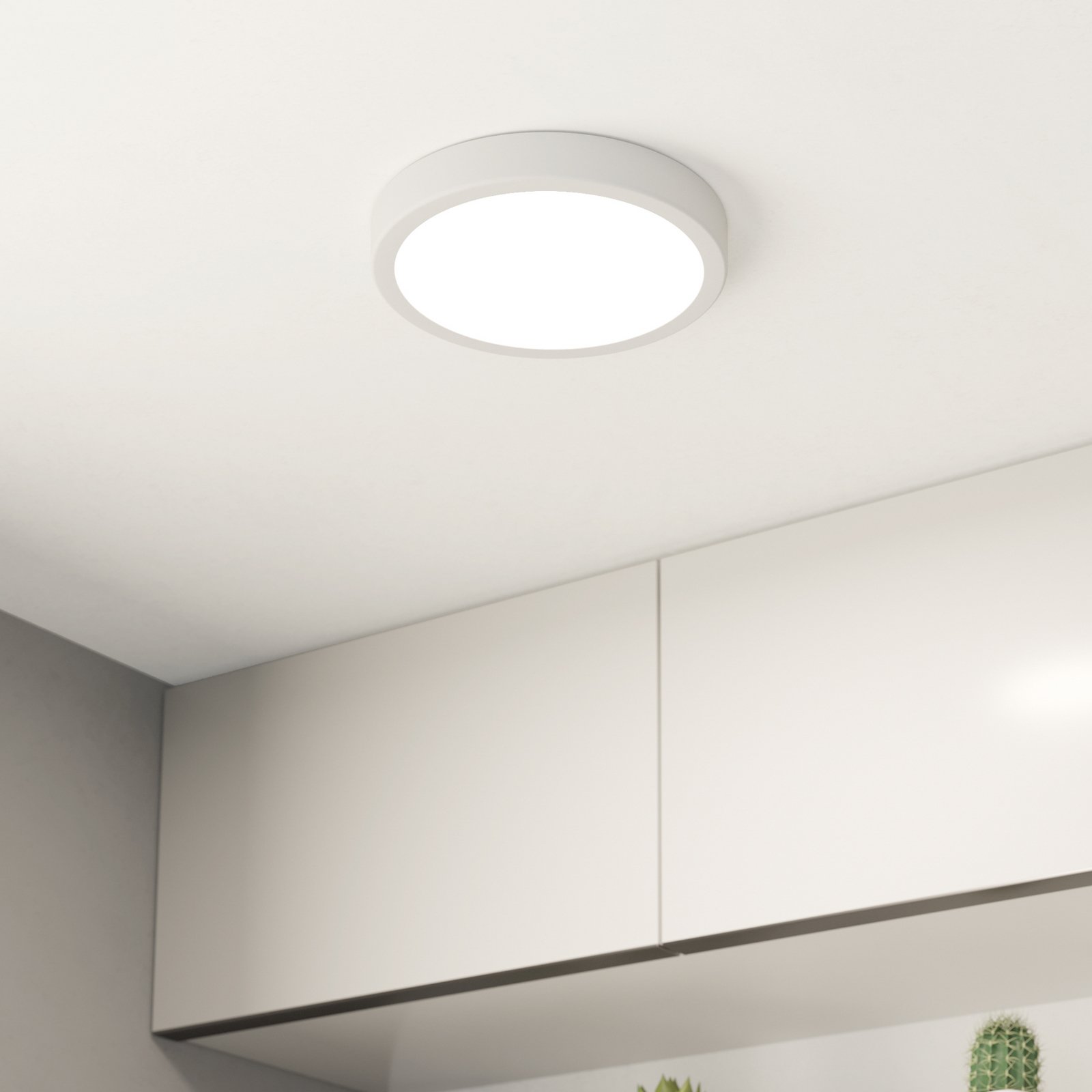 LED-taklampe Fueva 5 IP44 3000K hvit Ø21cm