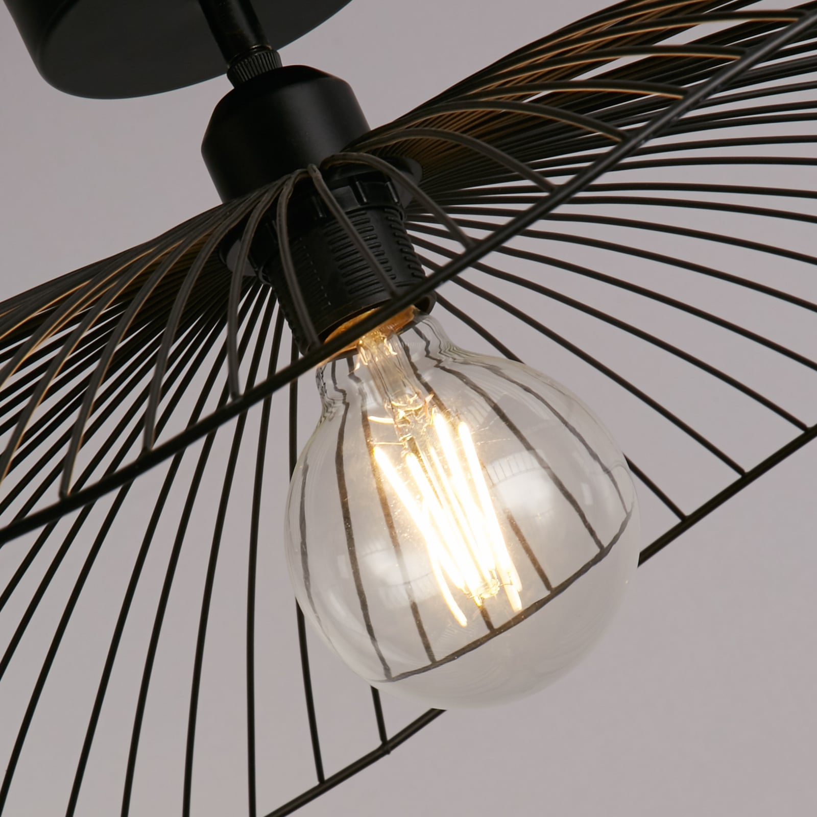 Hanglamp Wave, zwart, Ø 71 cm, metaal