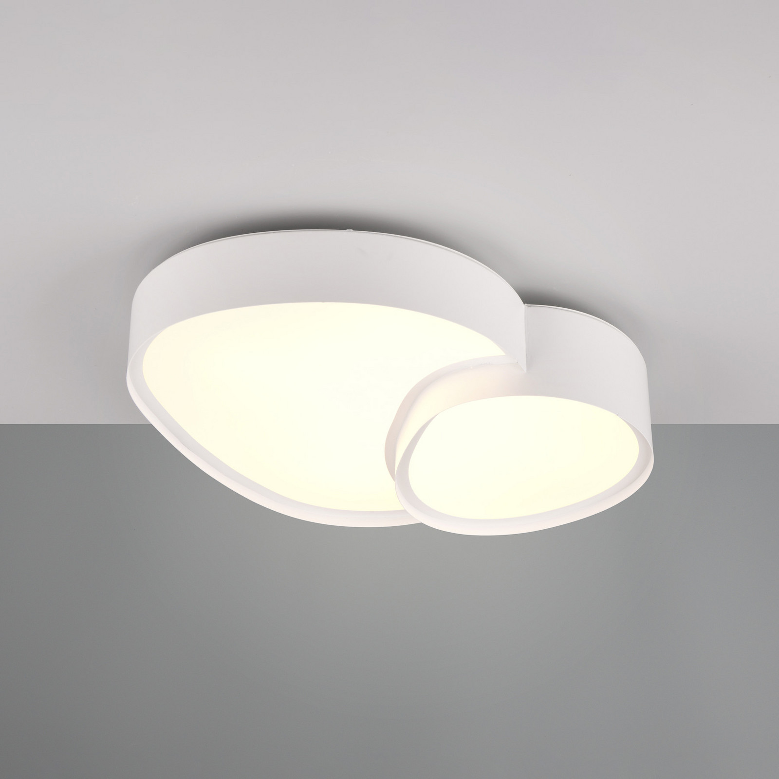 Trio Lighting Plafonieră cu LED Rise alb 43 x 36 cm CCT dimabilizabilă - Camera de zi / sufragerie - modern - alb mat - Metal