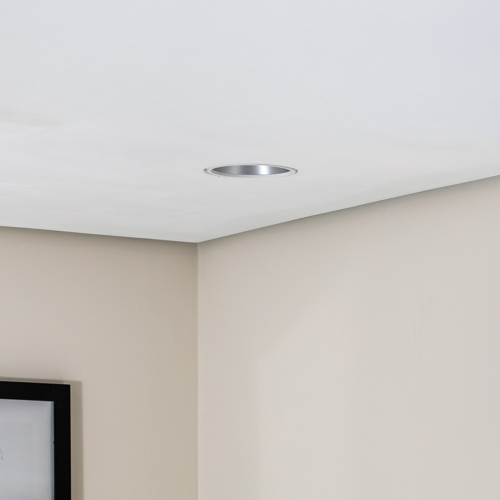 BEGA LED recessed ceiling spot Studio Line, white/aluminium, cast aluminium