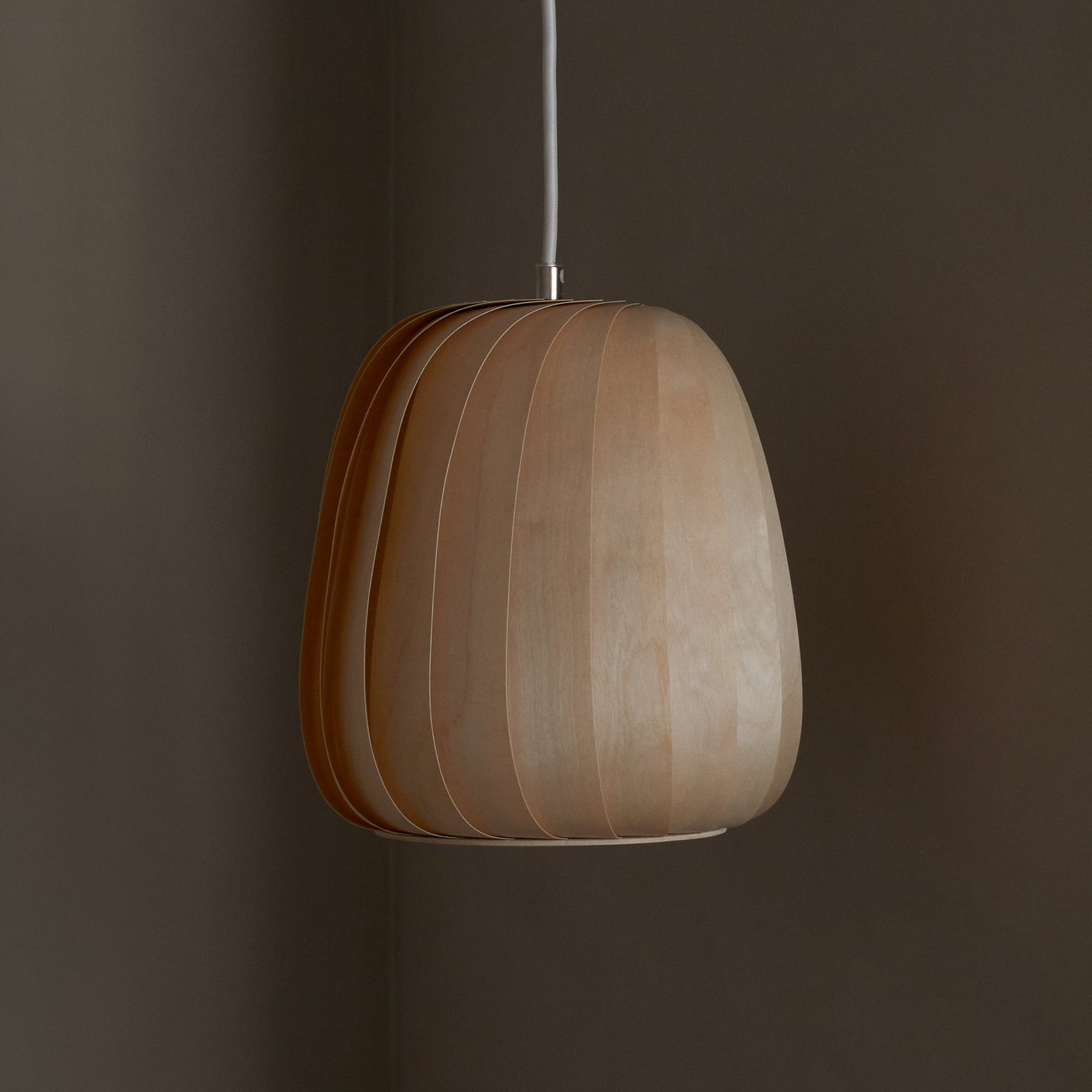 Lampada a sospensione Tom Rossau ST906, betulla, 42 cm, legno, E27