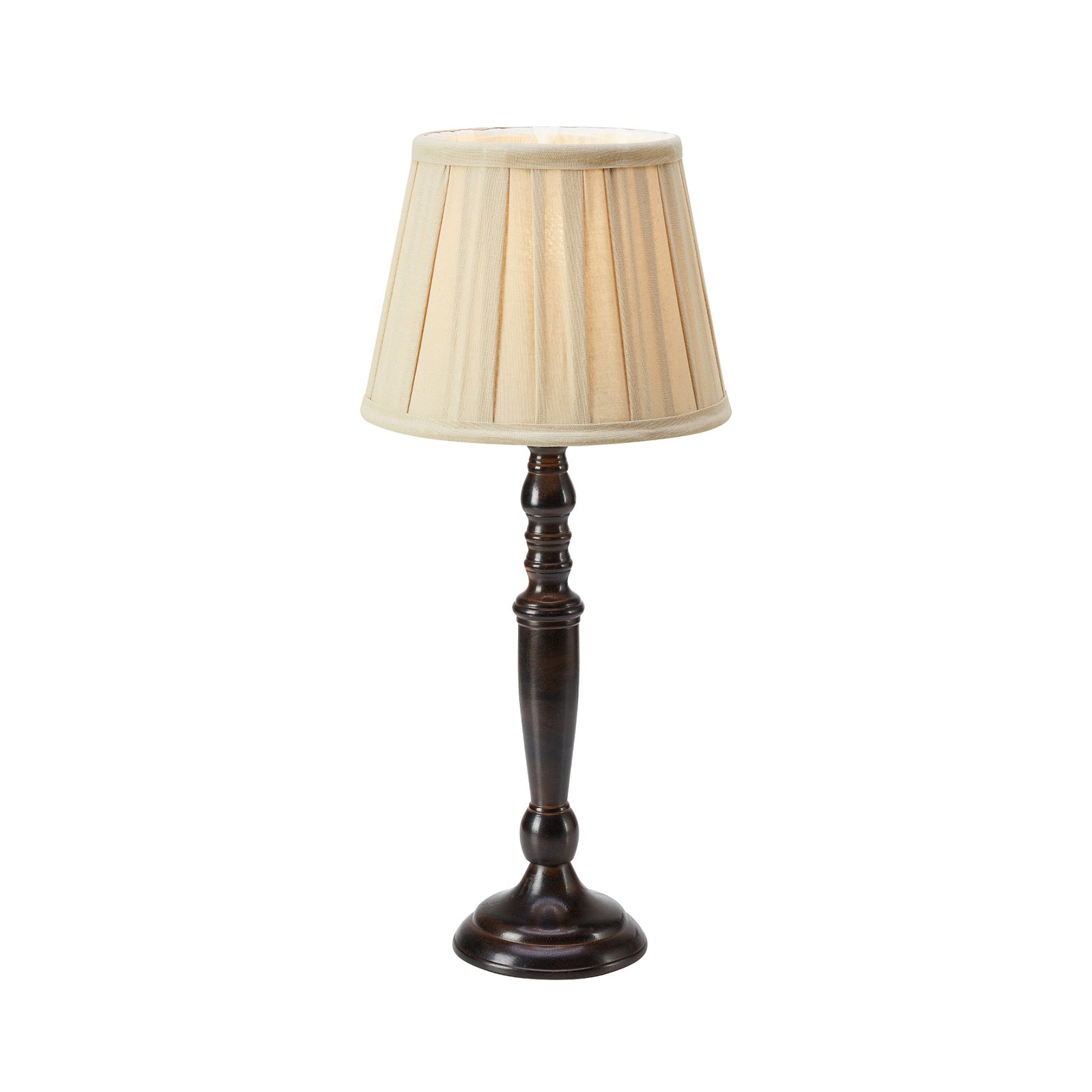 Chocolat bordlampe, høyde 46 cm, beige/brun, metall/stoff