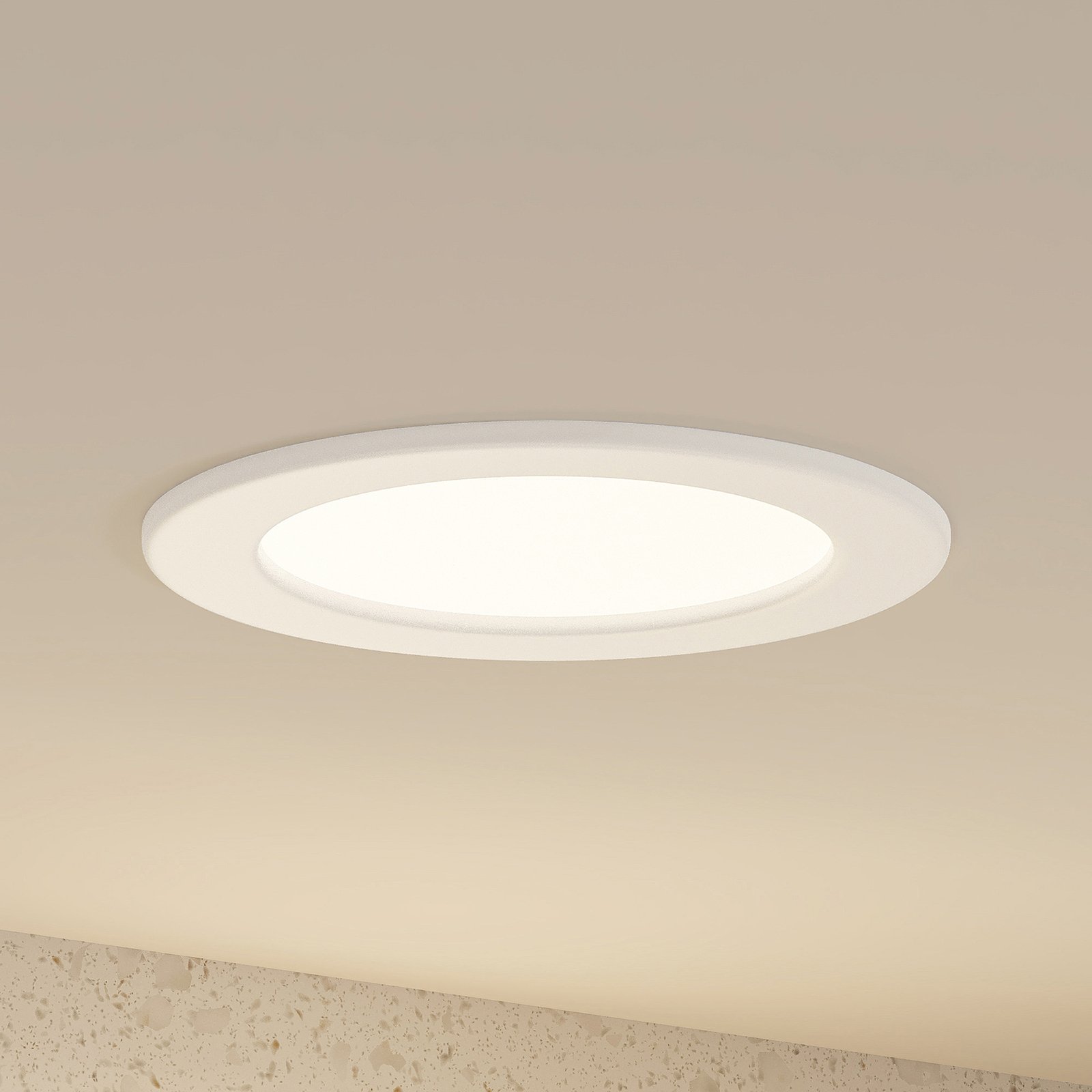 Prios LED vstavané svietidlo Cadance, biele, 17 cm, 10 kusov, stmievateľné