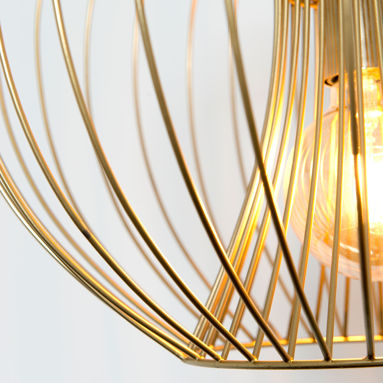 Hanglamp Protetto, goud, Ø 42 cm