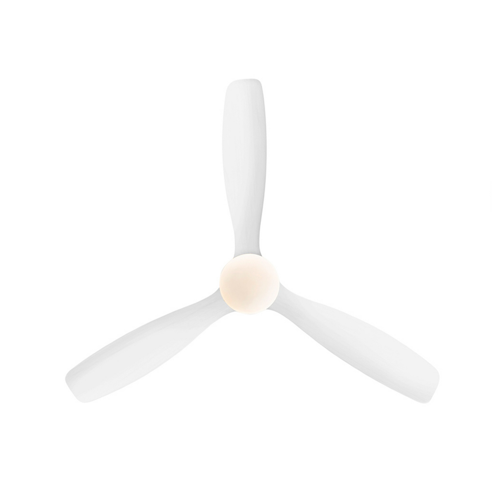 LED stropni ventilator Siroco, bel, Ø 132 cm, tih, CCT