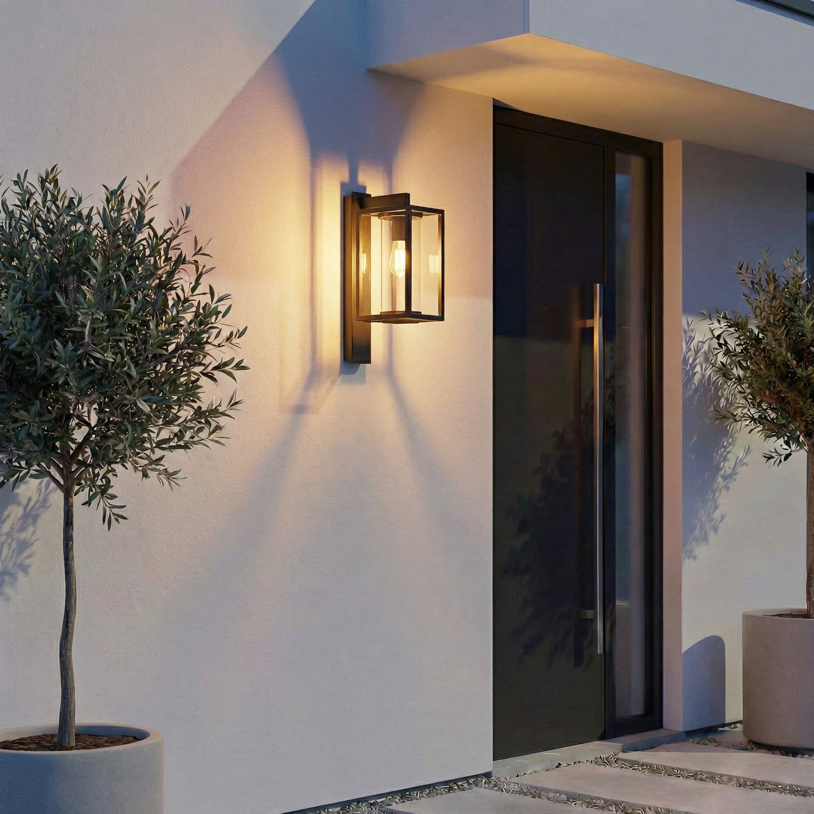 Ferda Down Outdoor Wall Light IP44 Graphite - Lucande