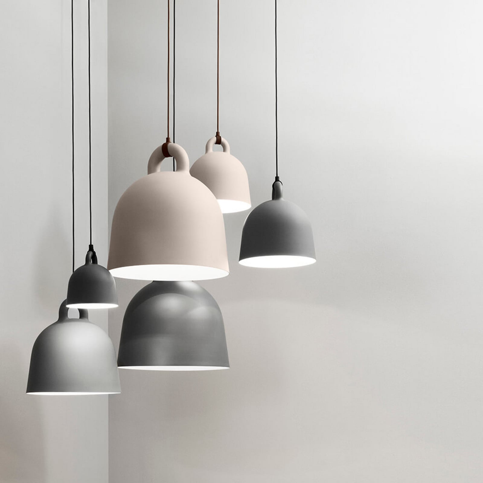 Bell Pendelleuchte X-Small Weiß Normann Copenhagen - Wohnzimmer - Aluminium