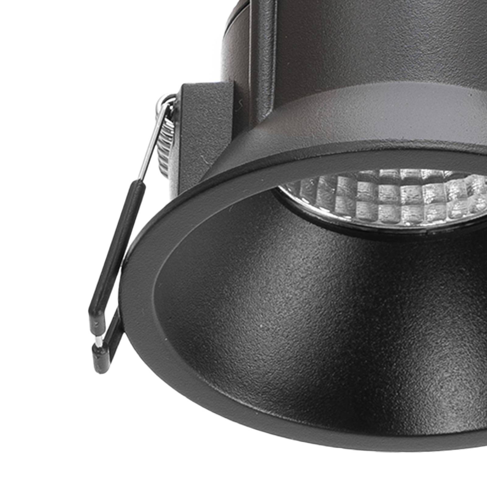 Arcchio LED downlight Niria, czarny, 3000K