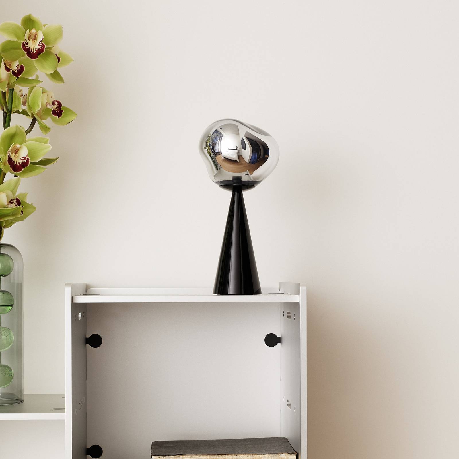Akumulatorowa lampa stołowa LED Tom Dixon Melt Portable, czarna, 28,5 cm