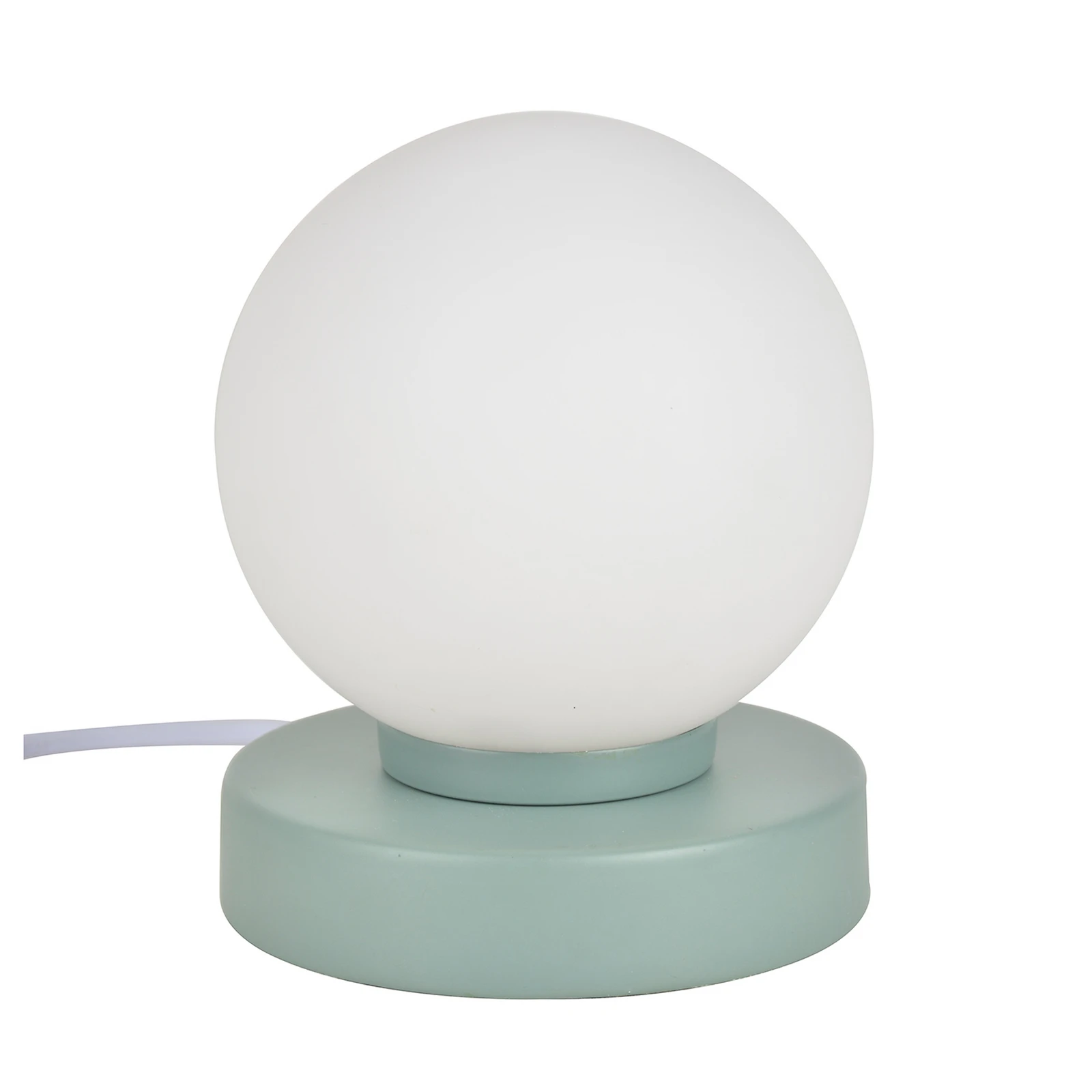 Stolová lampa Seventy, kaktusovo zelená, výška 15 cm, kov/sklo