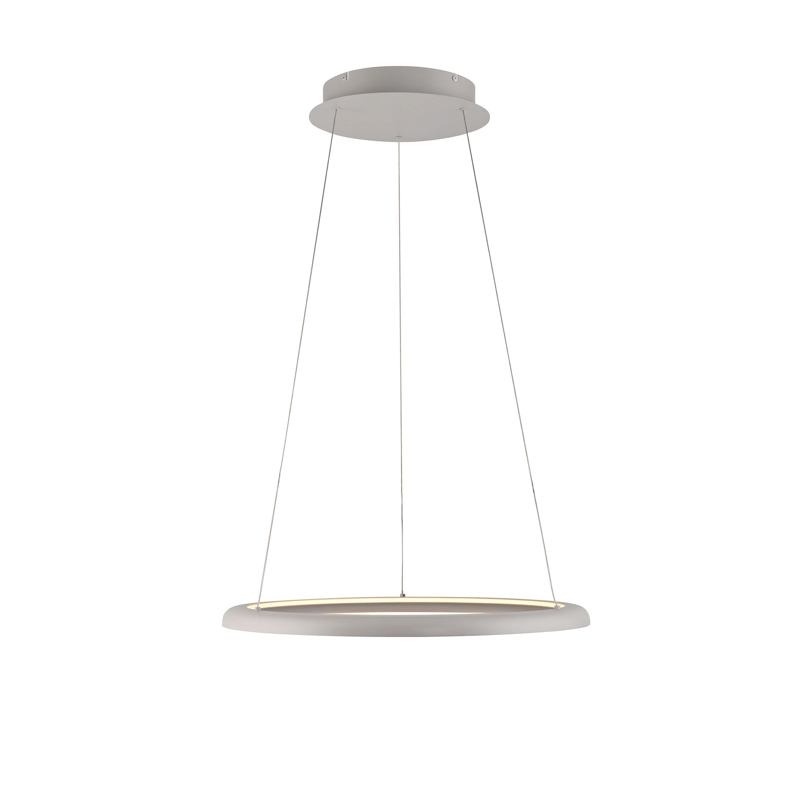 LED pakabinamas šviestuvas „QUILLO“, smėlio spalvos, Ø 60 cm, metalas, Switchdim