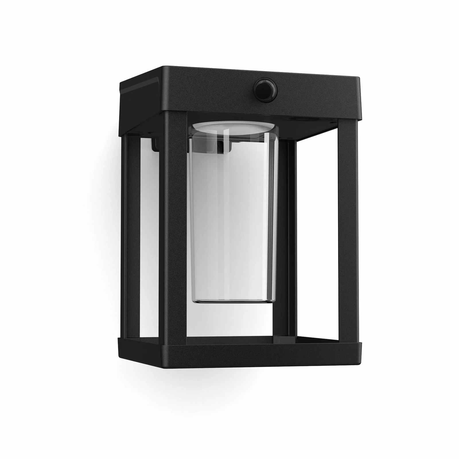 Lâmpada solar com sensor Philips Camill preta/transparente 14 x 14 cm