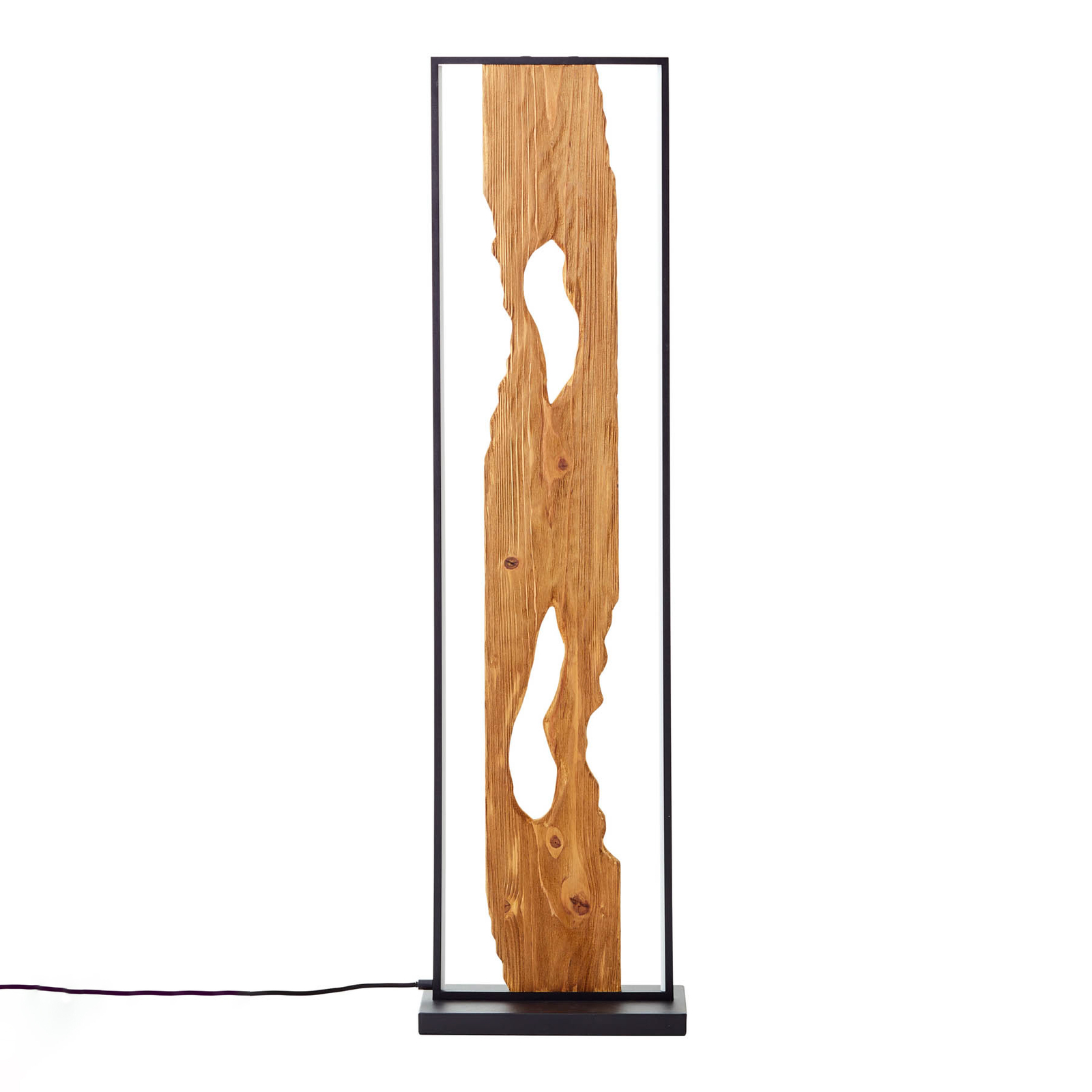 Lampa stojąca LED Chaumont z drewna