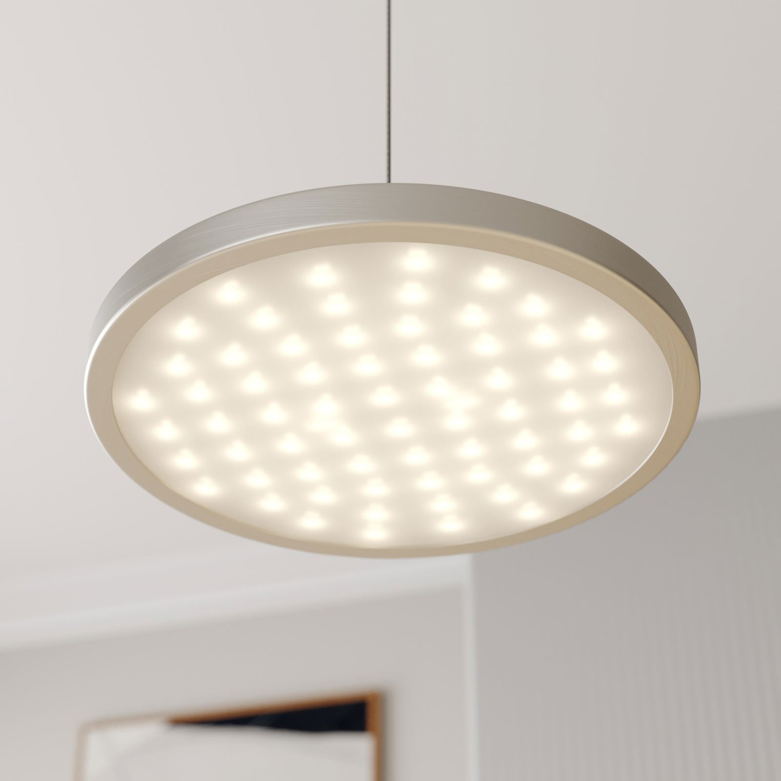 Rothfels Gion LED-pendellampa 2 lampor nickel/ek