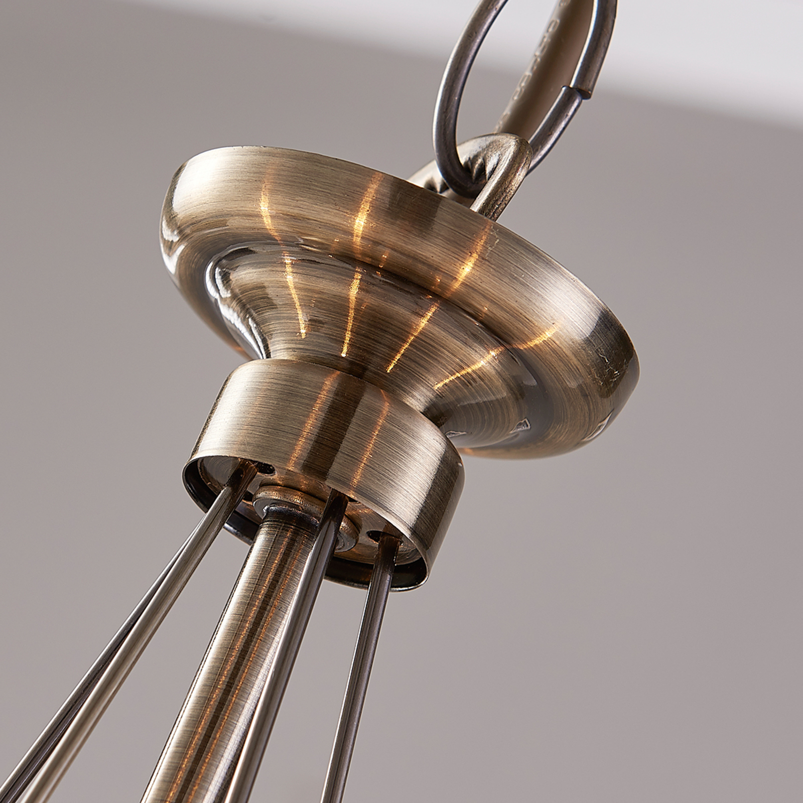 Lámpara de araña Marnia, cobre antiguo, 5 luces
