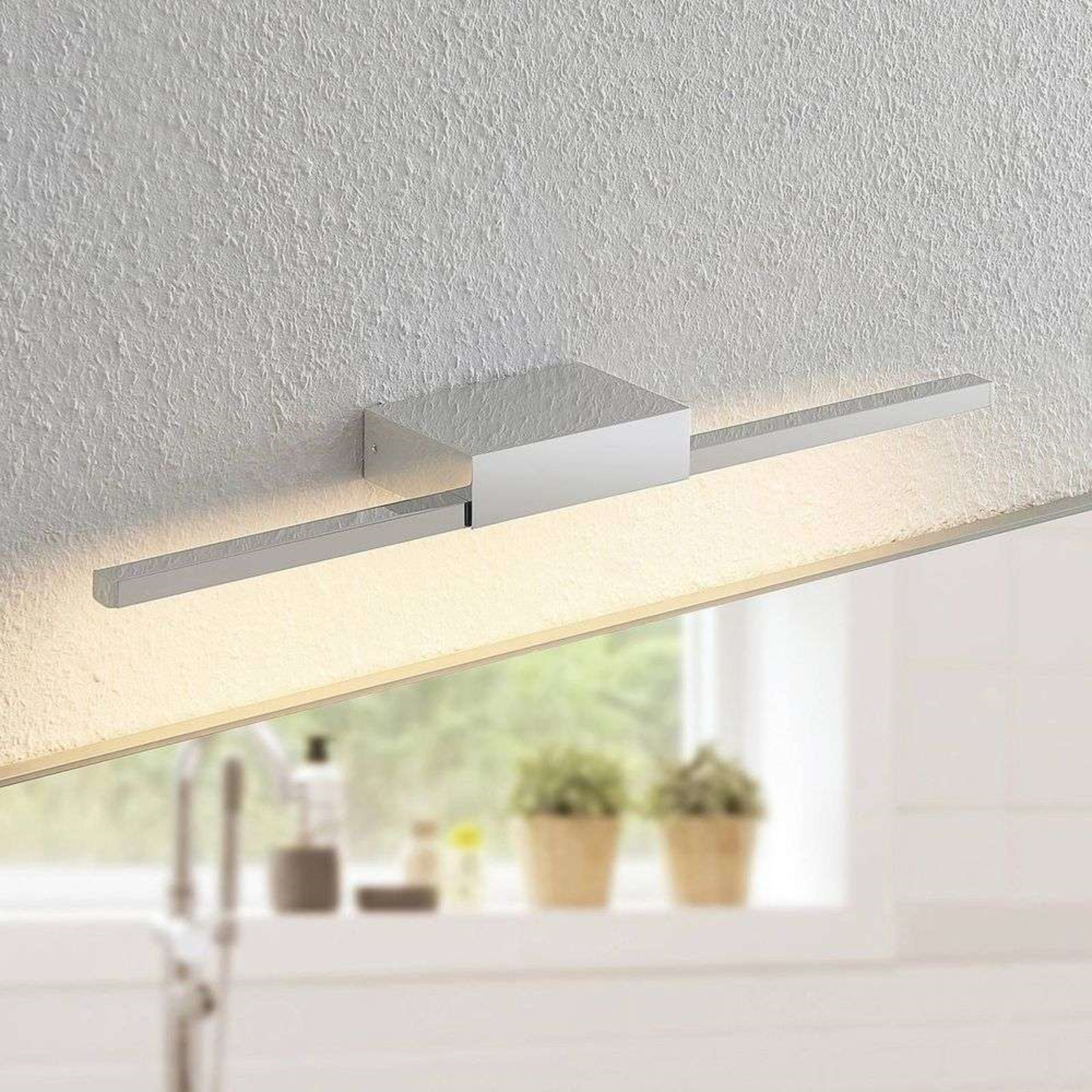 Metin Vegglampe L51,5 Chrome/White - Arcchio