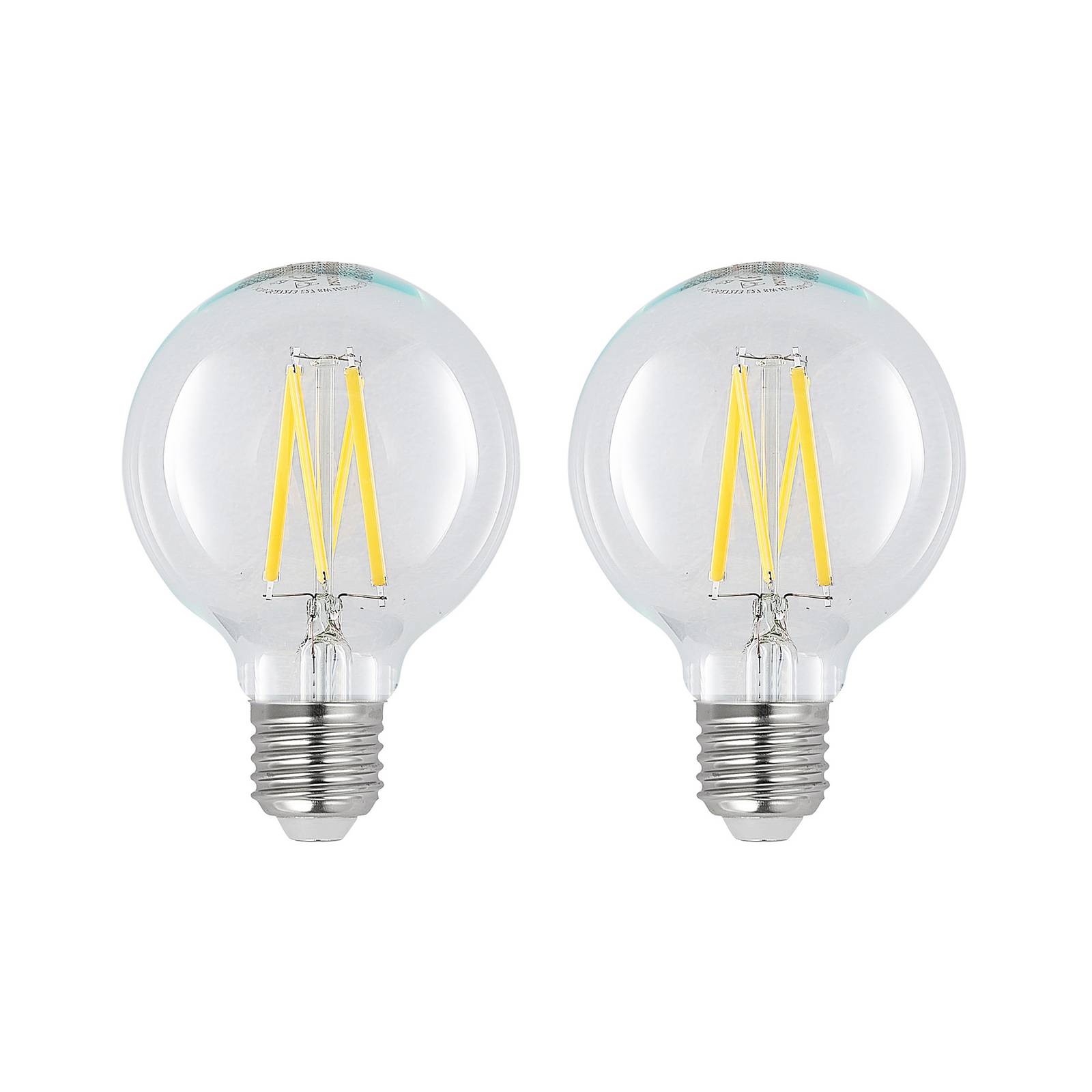 LED E27 8W G80 2.700K Filament dimmbar klar 2er
