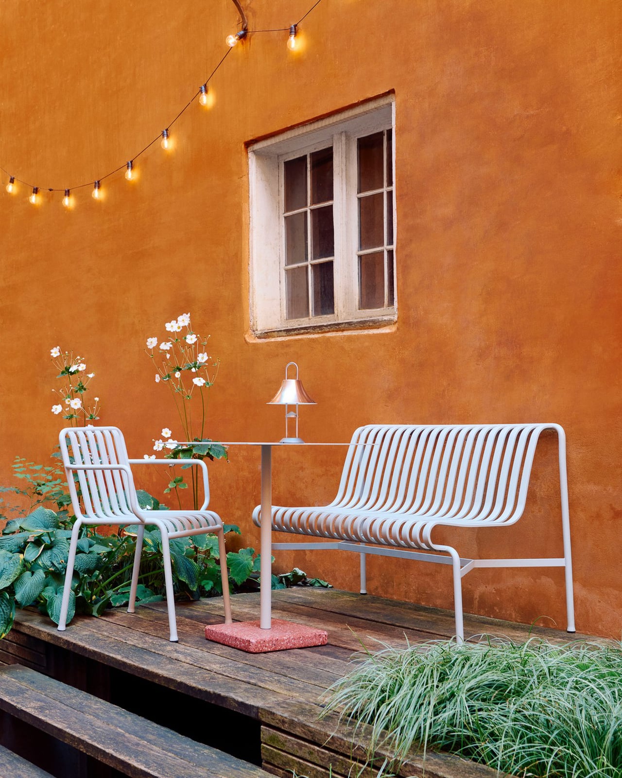 Carabiner LED rechargeable torch, steel, 31 cm, IP44 - HAY