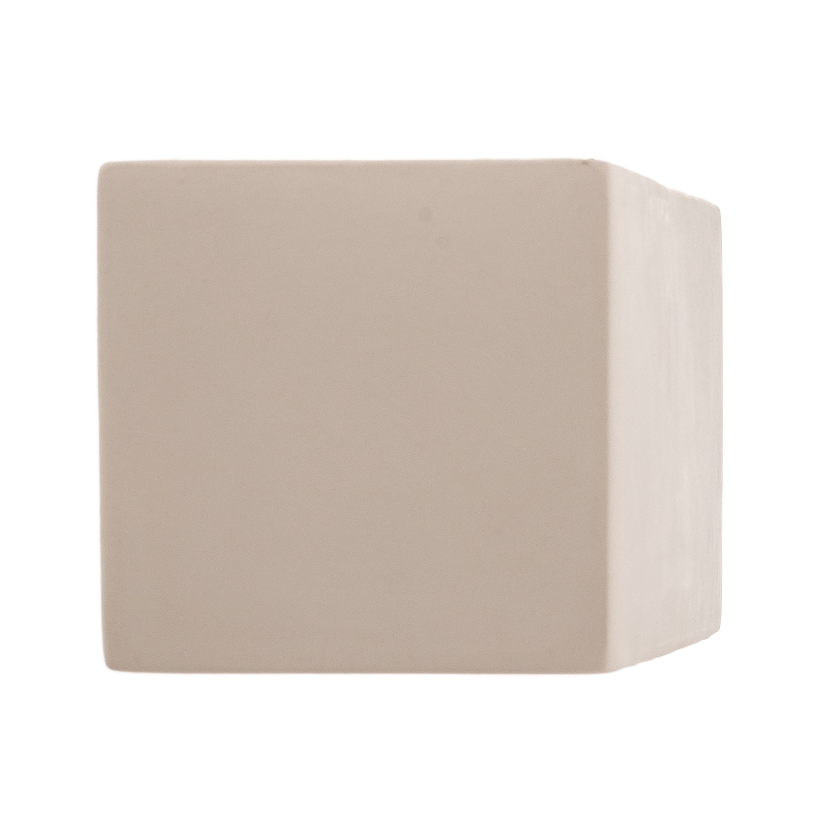 Wandlampe Cube Line up/down aus Keramik, weiß