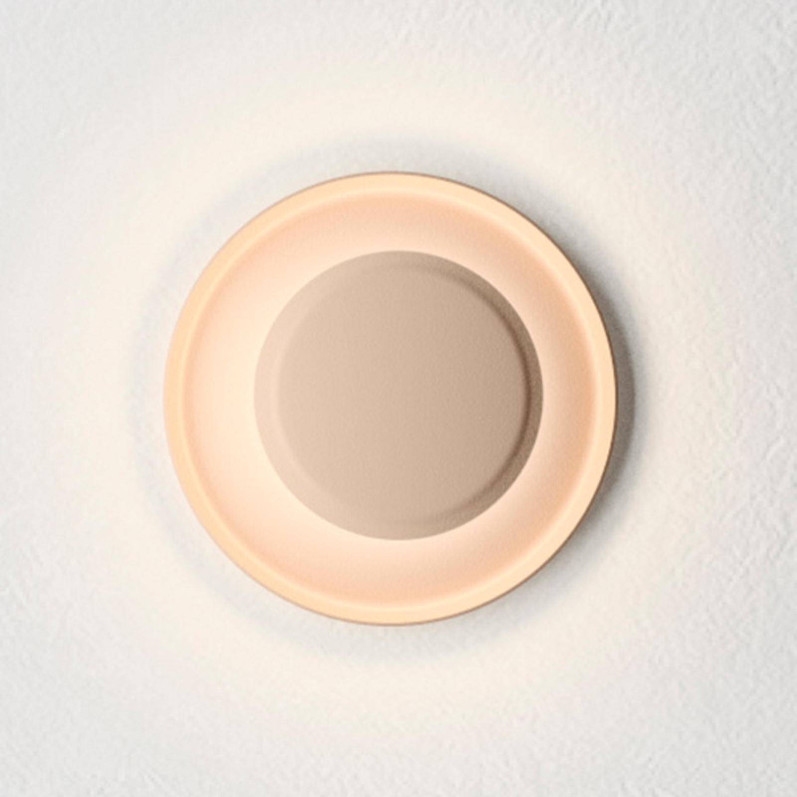 Aplique de parede Vibia Top LED Ø 17 cm cor-de-rosa pálido