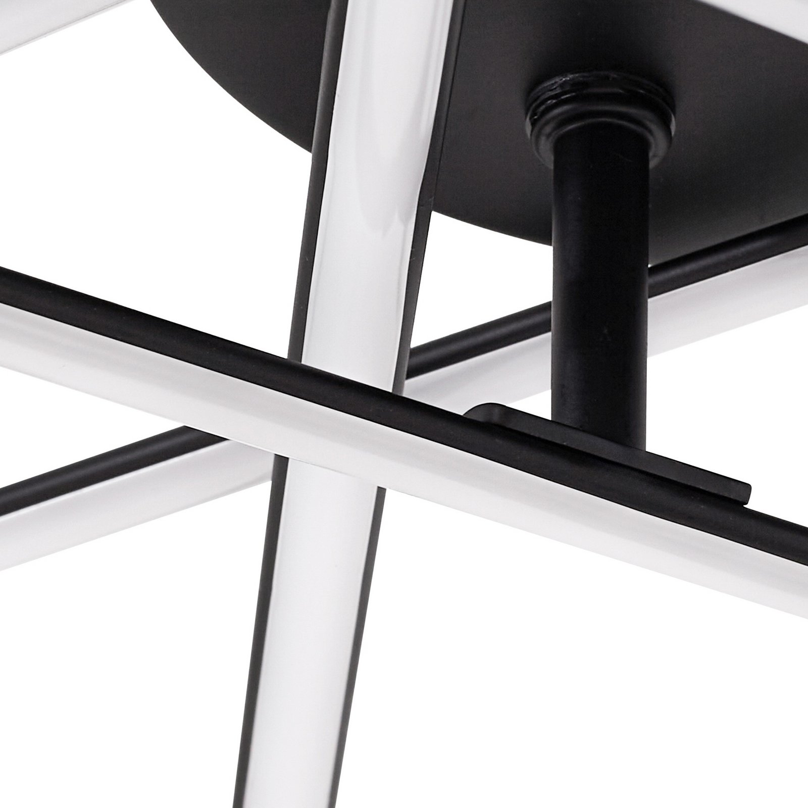 Elviano LED-loftlampe, Ø 80 cm, sort, 3.000 K - Lindby