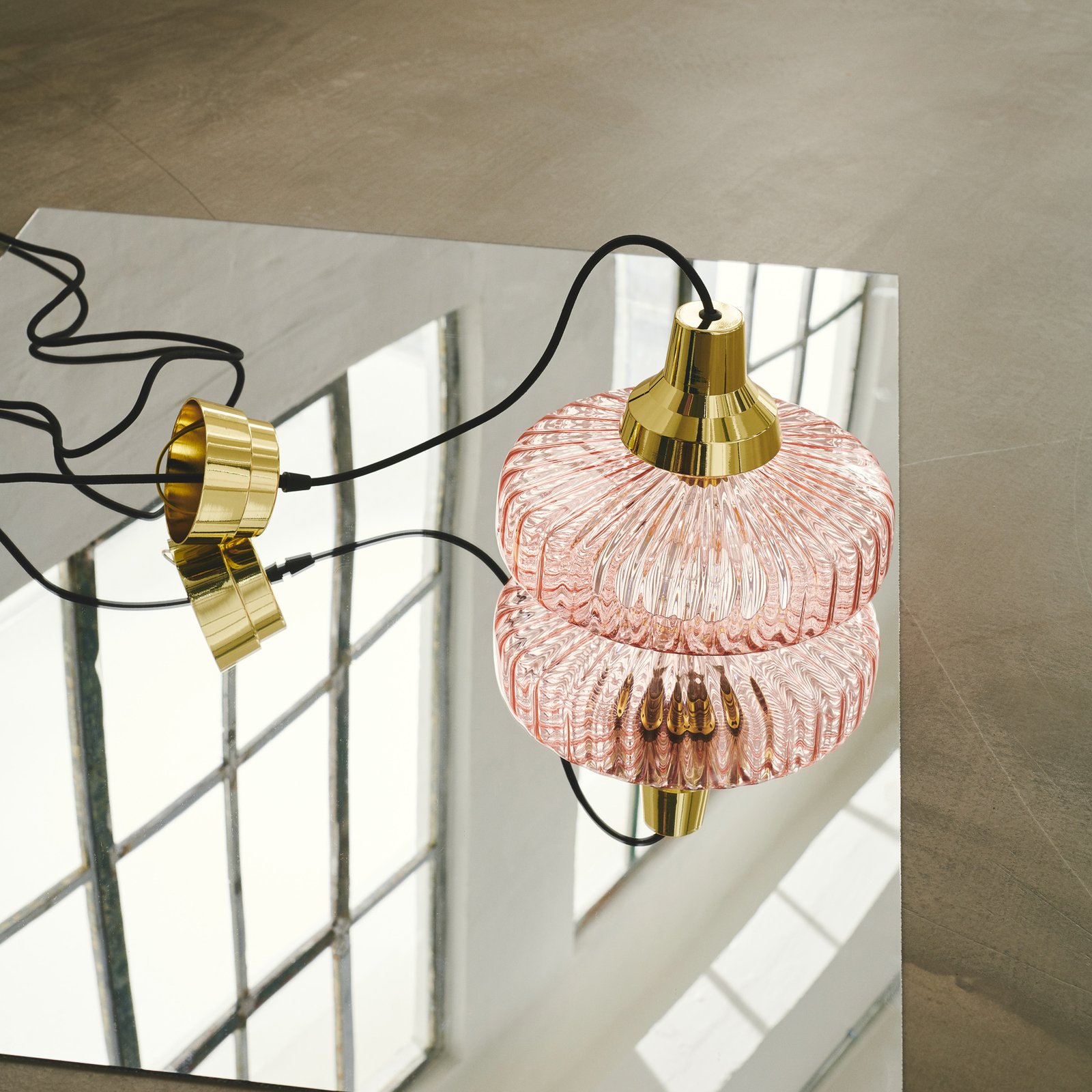 New Wave Optic Hanglamp Rose/Gold - Design By Us