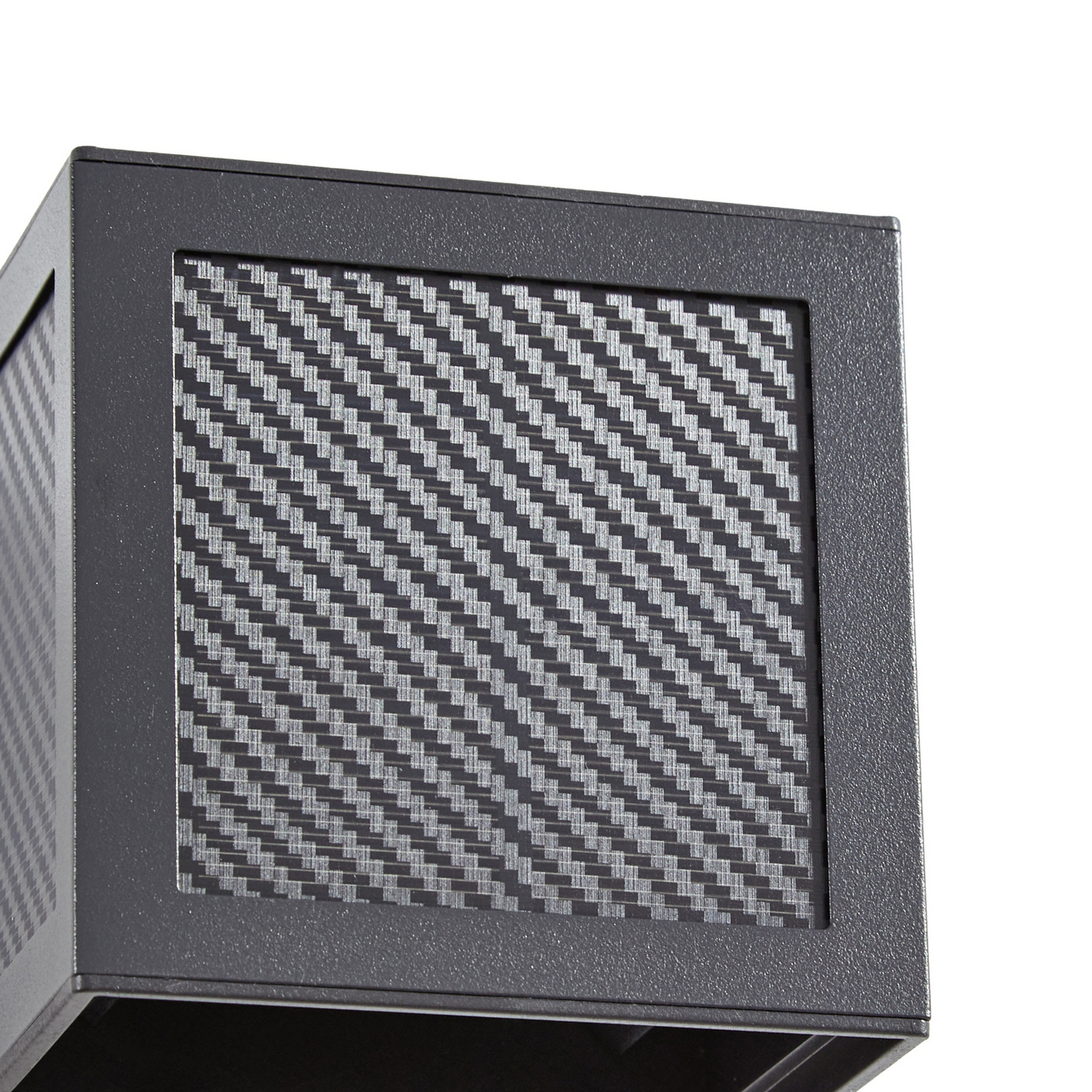 PRIOS LED-sončna stenska svetilka Avvin, črna, kockasta, s senzorjem