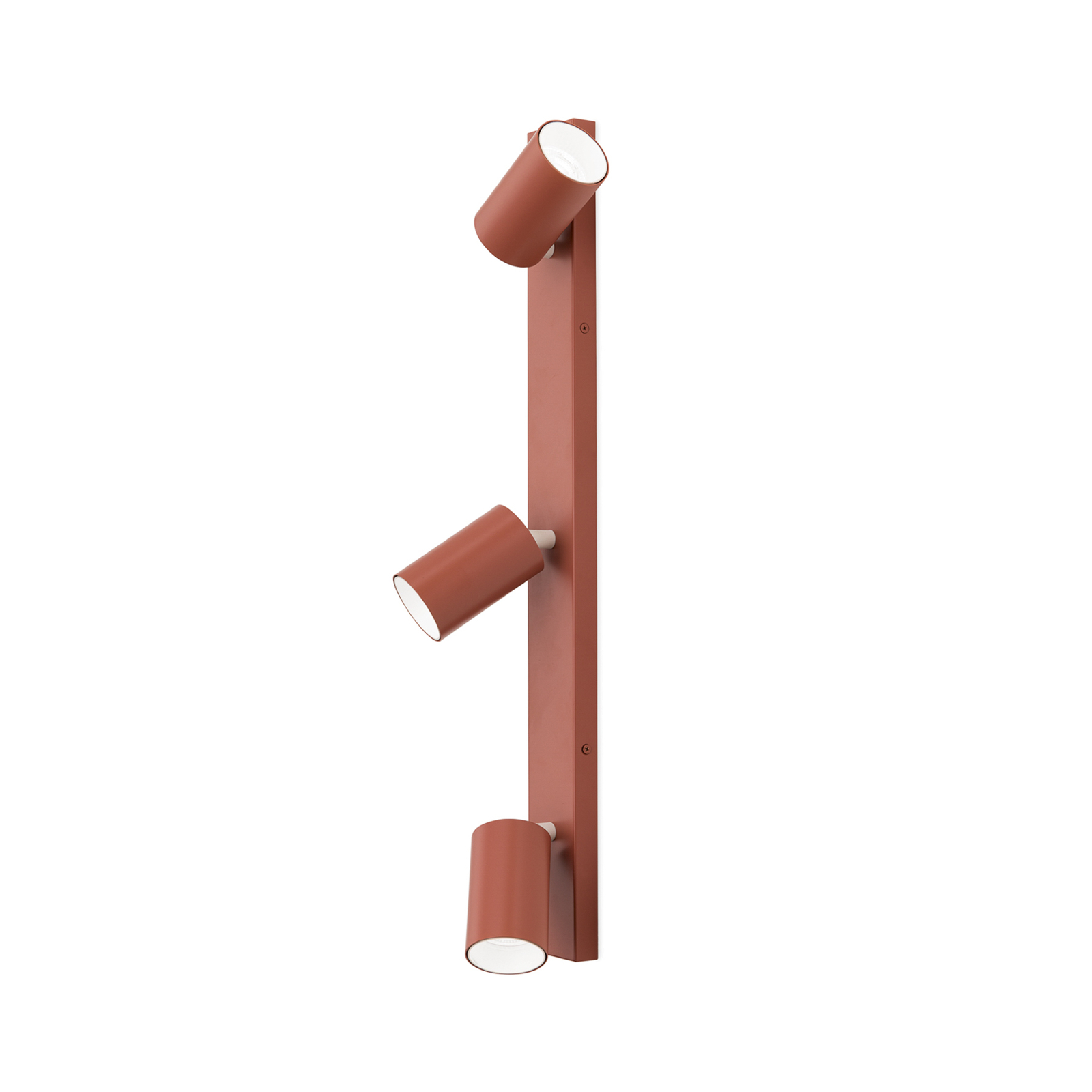 Faretto da soffitto Penn, rosso corallo, lunghezza 60 cm, alluminio/acciaio