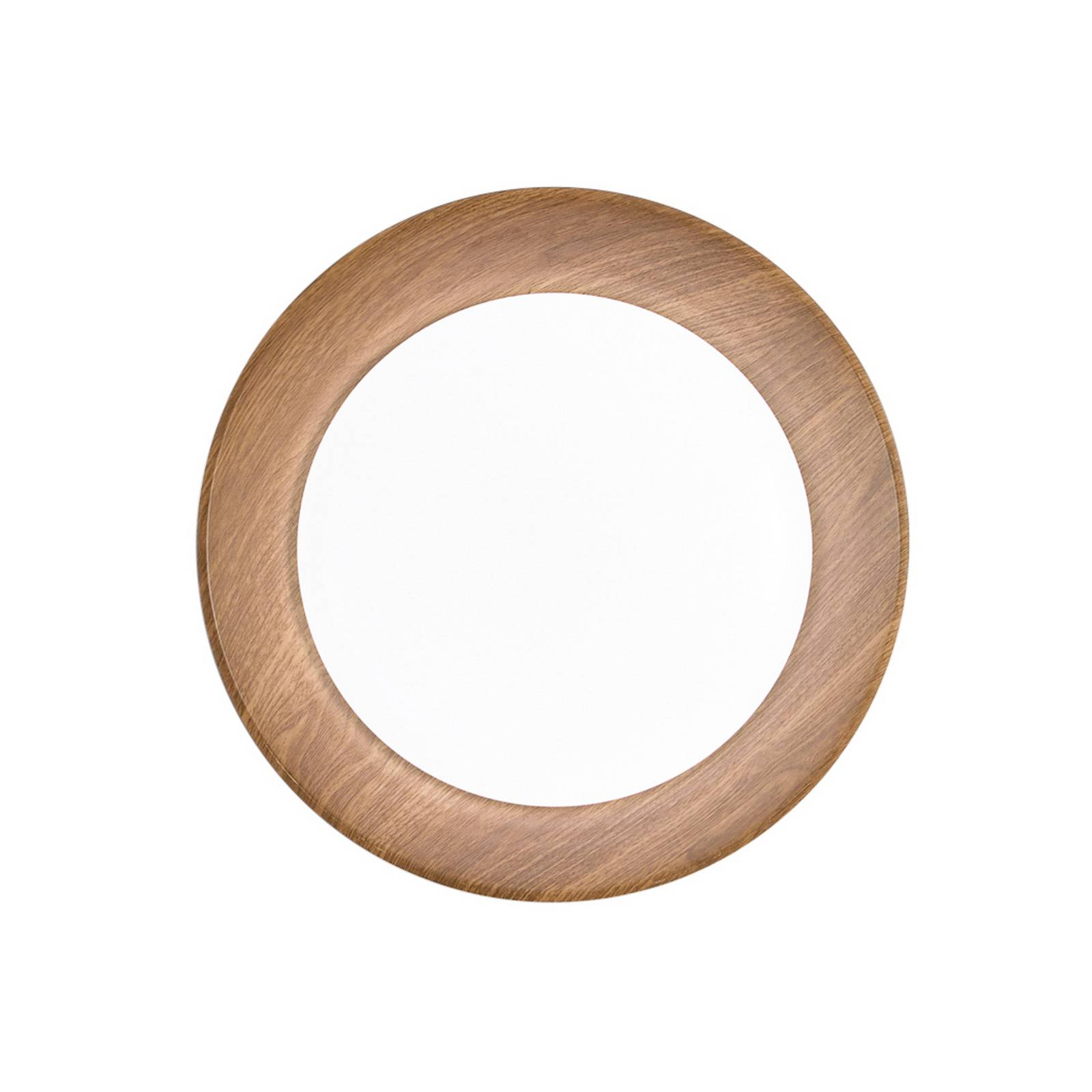 LED-Deckenlampe Arka, Ø 40 cm, schwarz/Holzoptik, Metall CCT günstig online kaufen