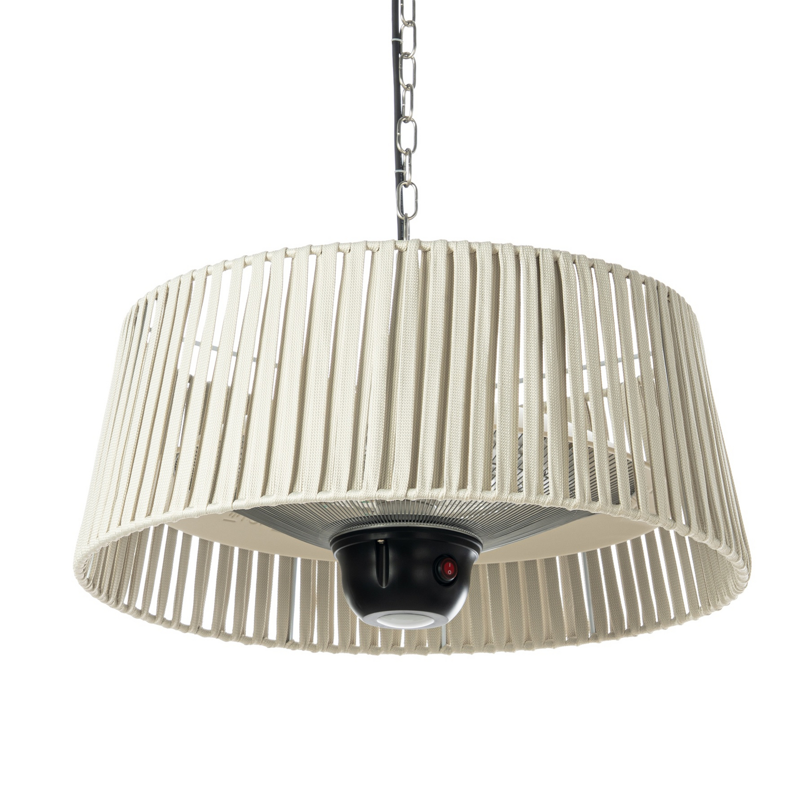 Lucande Pyravo suspended patio heater, beige, aluminium, Ø 60 cm Lucande Pyravo suspended patio heater, beige, aluminium, Ø 60 cm