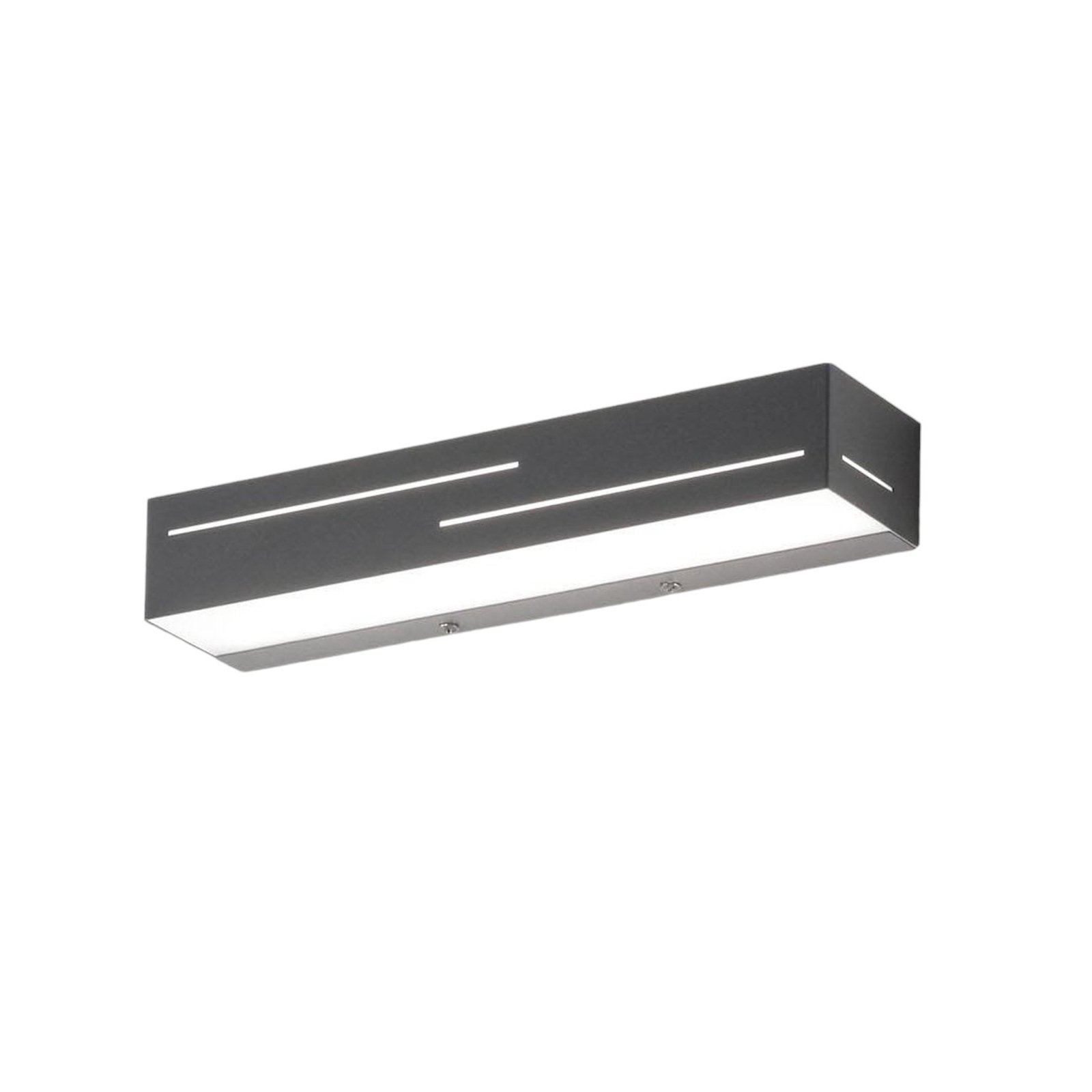 LED wall lamp Banny, anthracite, width 31cm, Up- & Downlight