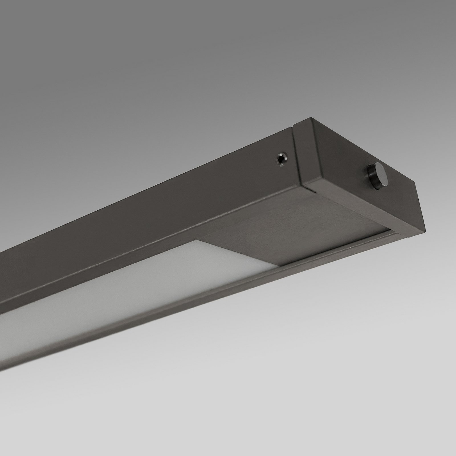 Lámpara colgante LED Marlo, gris, longitud 120 cm, CCT, regulador táctil Lámpara colgante LED Marlo, gris, longitud 120 cm, CCT, regulador táctil