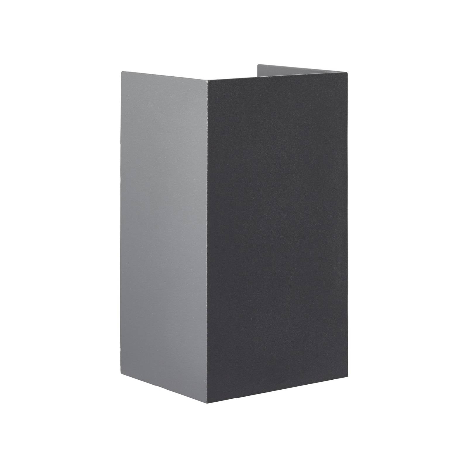 LED-Außenwandleuchte Hilly, Höhe 13,6 cm, dunkelgrau, Metall