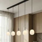 Lindby Etiena suspension à 5 lampes, verre opale