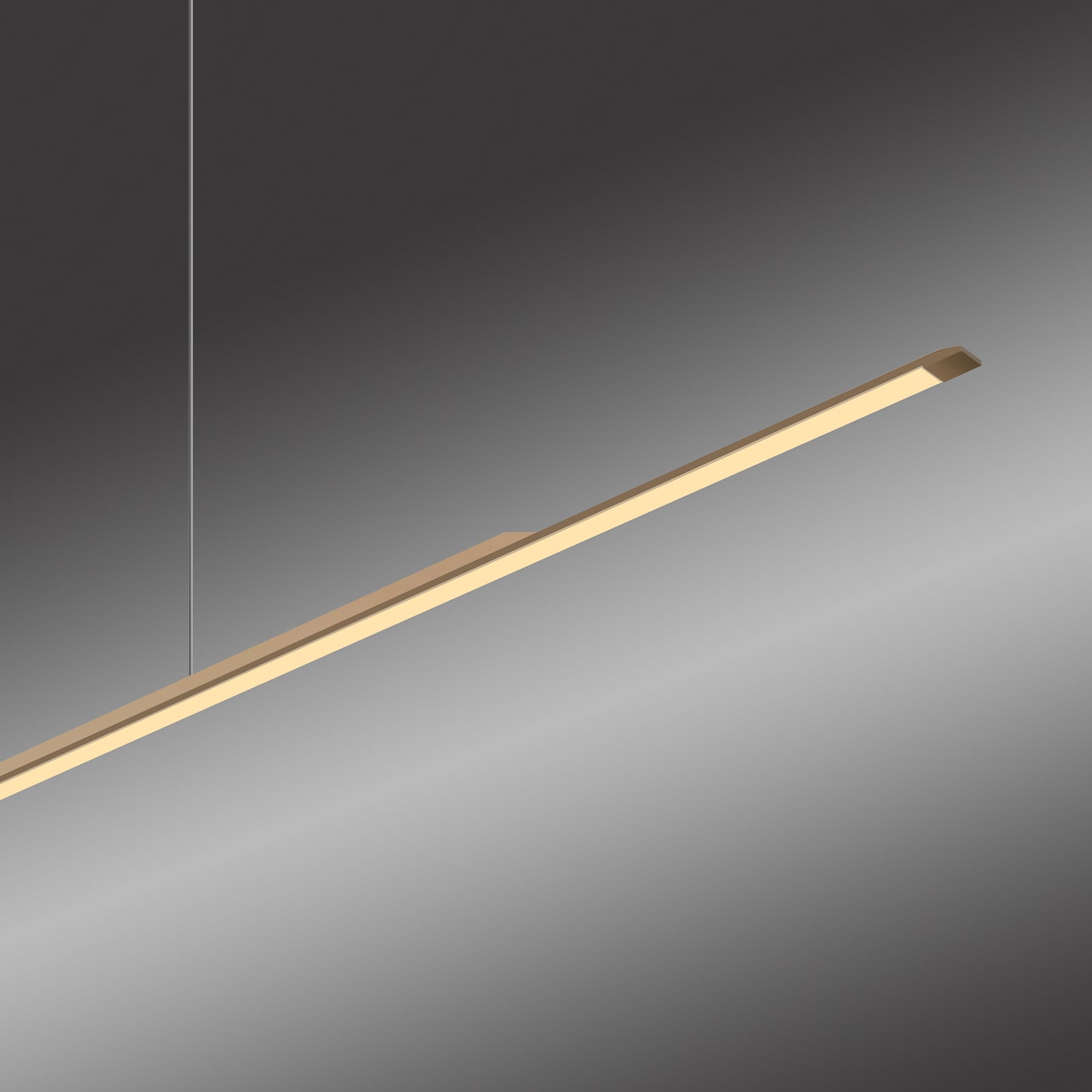 Surface LED-Hängelampe, bronze 160 cm, Alu, 3.000 K - PURE Surface LED-Hängelampe, bronze 160 cm, Alu, 3.000 K - PURE