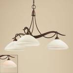 Samuele 3-bulb hanging light, country house