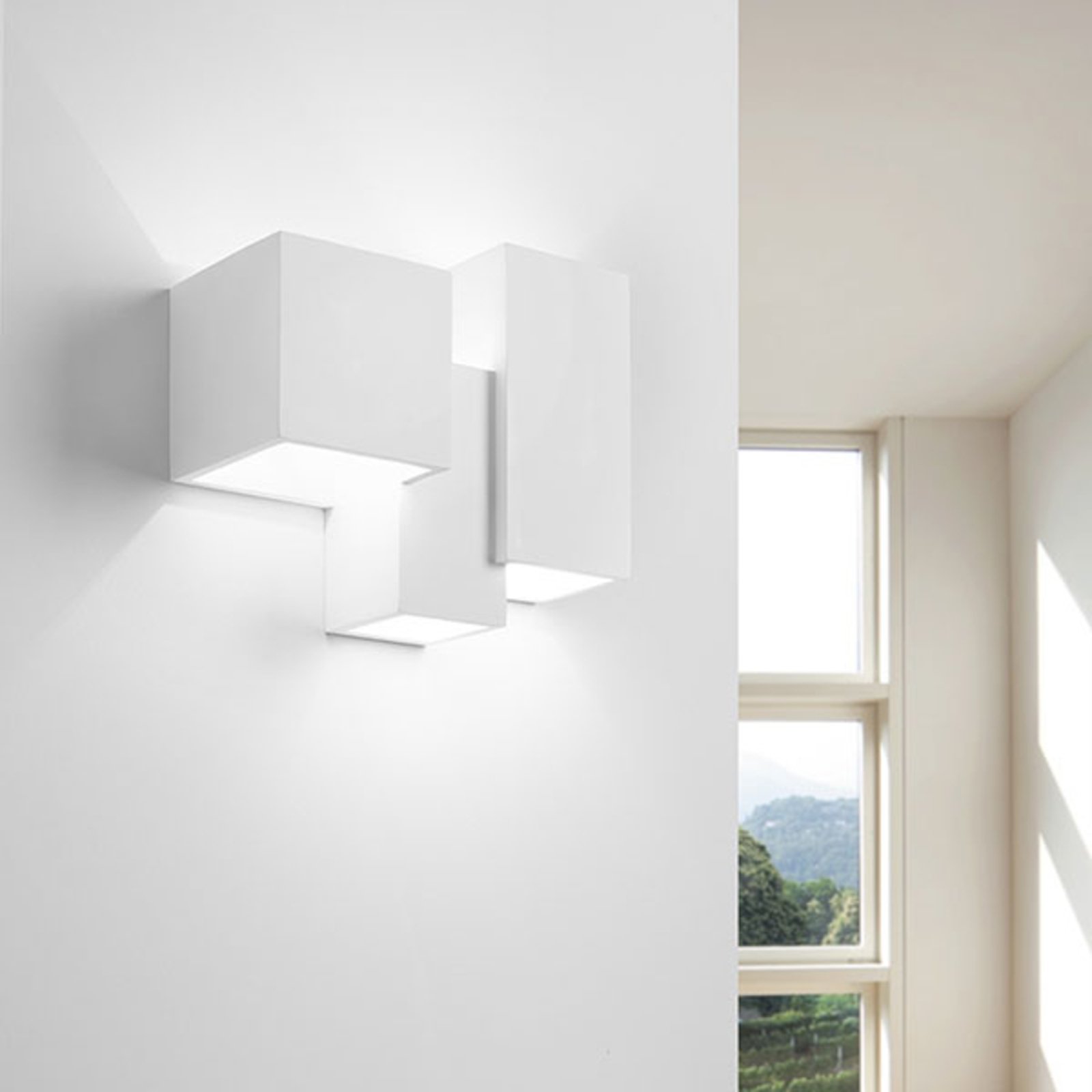 Heraea wall light made of plaster 3-bulb