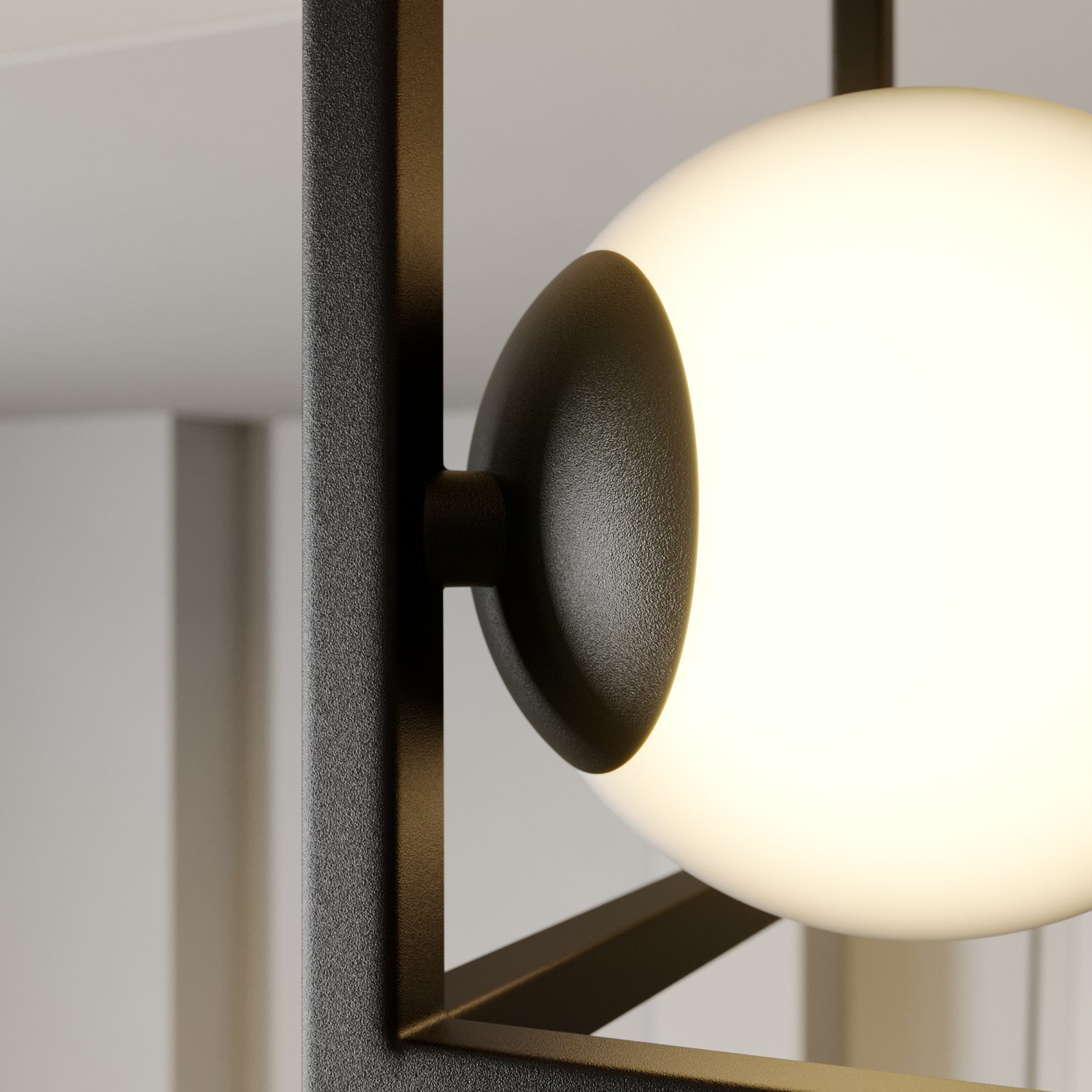 Lindby loftslampe Utopia, 2-lys, glas, jern, 22 cm