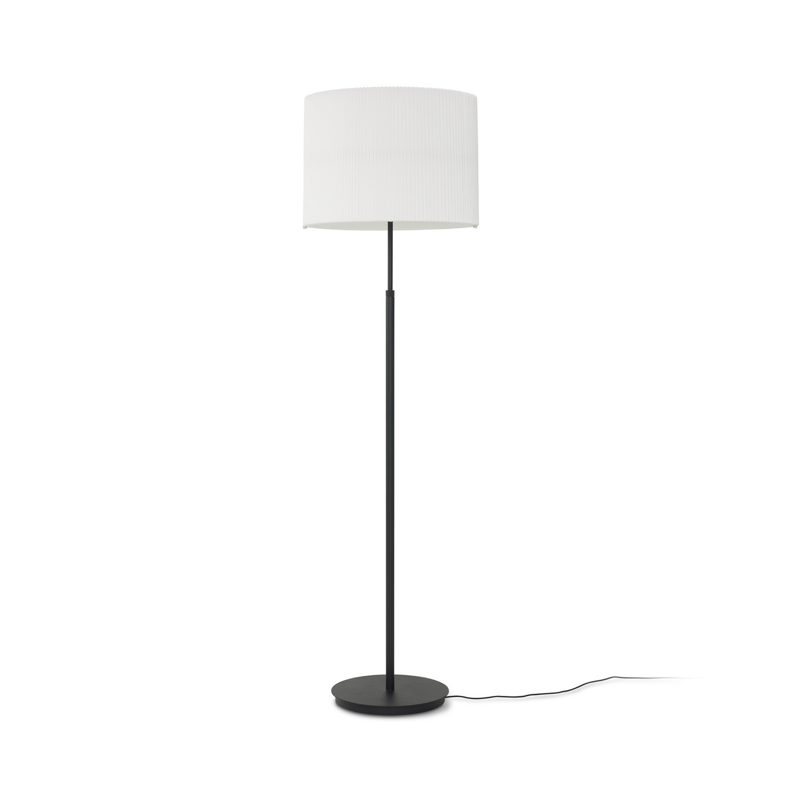 LED стояща лампа „Nebra“ от New Works, черно/бяло, 150 см, текстил LED стояща лампа „Nebra“ от New Works, черно/бяло, 150 см, текстил