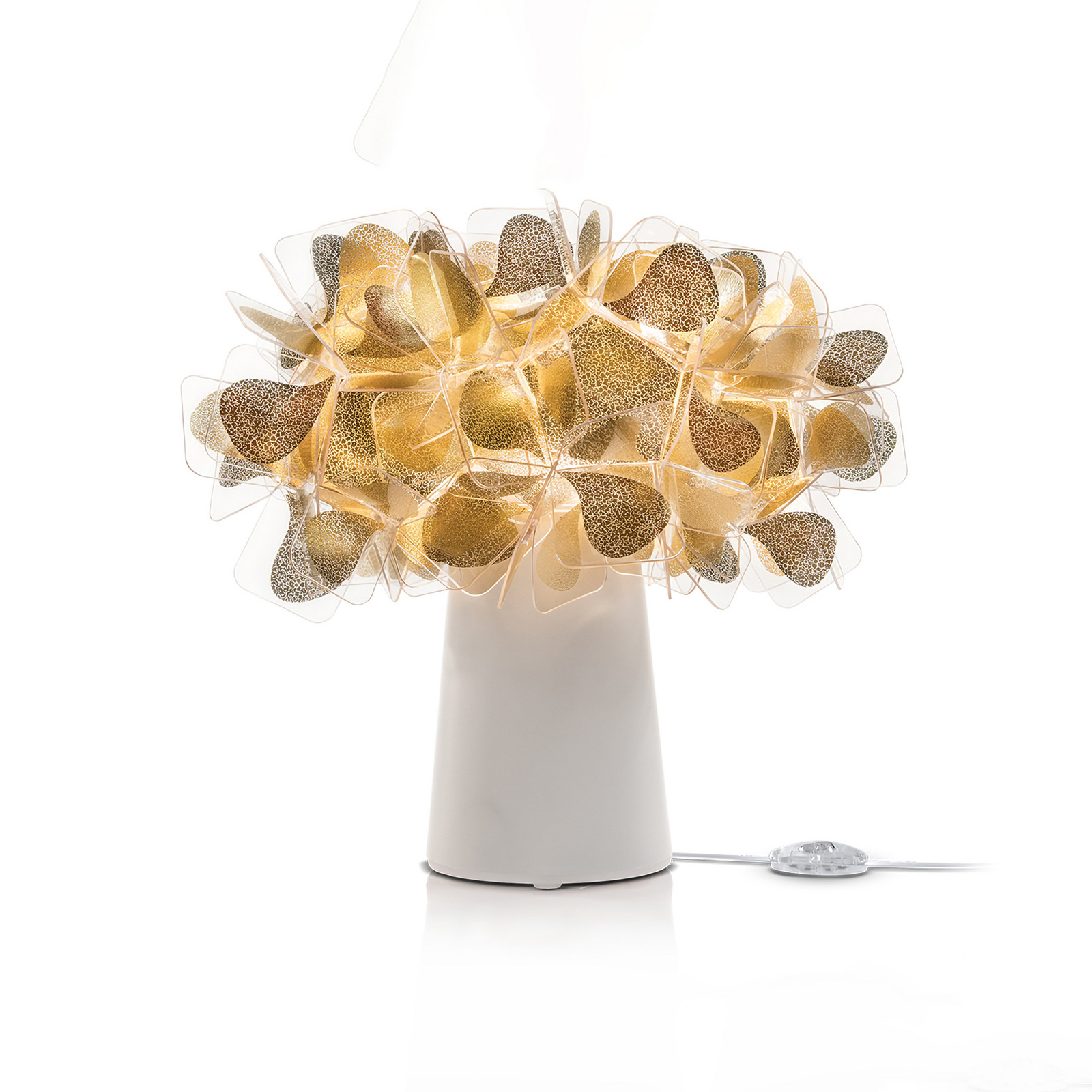 Slamp Ouro, Branco Clizia Mama Non Mama Mesa E14 Dourado/Branco